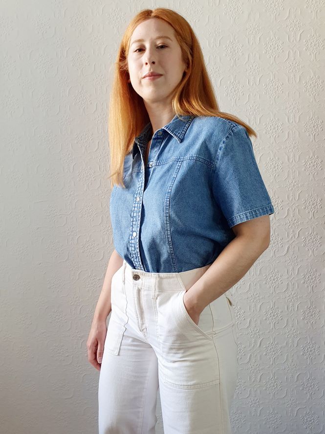 Vintage Denim Blouse - M/L