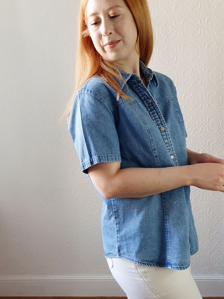 Vintage Denim Blouse - M/L - Image 2