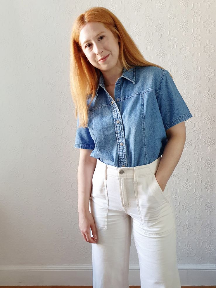 Vintage Denim Blouse - M/L - Image 3