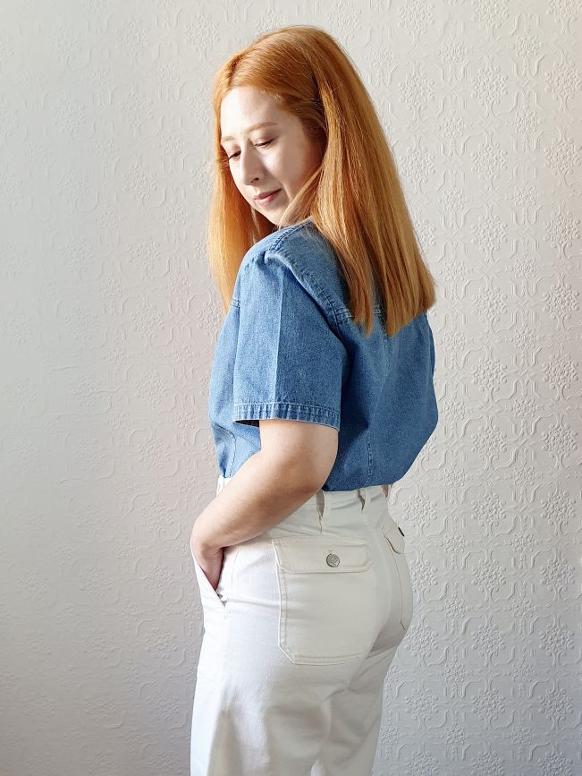 Vintage Denim Blouse - M/L - Image 4