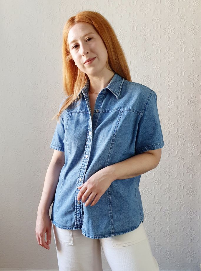 Vintage Denim Blouse - M/L - Image 5