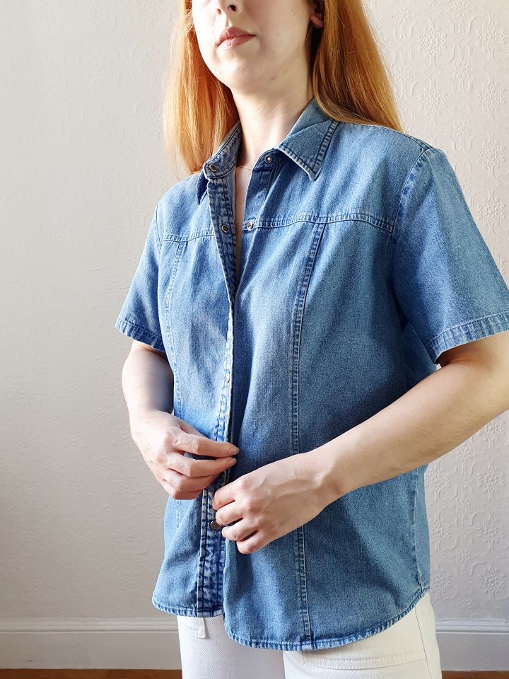 Vintage Denim Blouse - M/L - Image 6