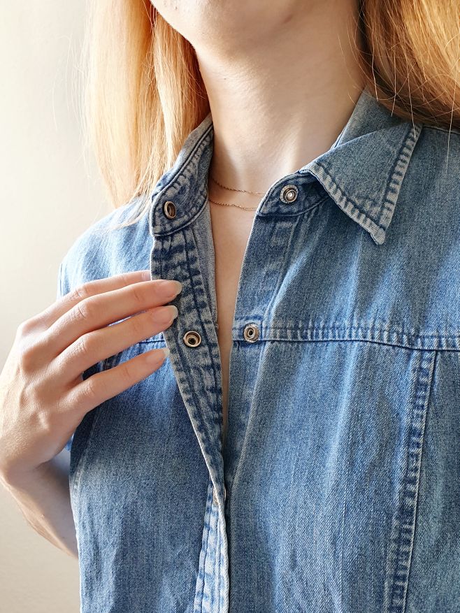 Vintage Denim Blouse - M/L - Image 8