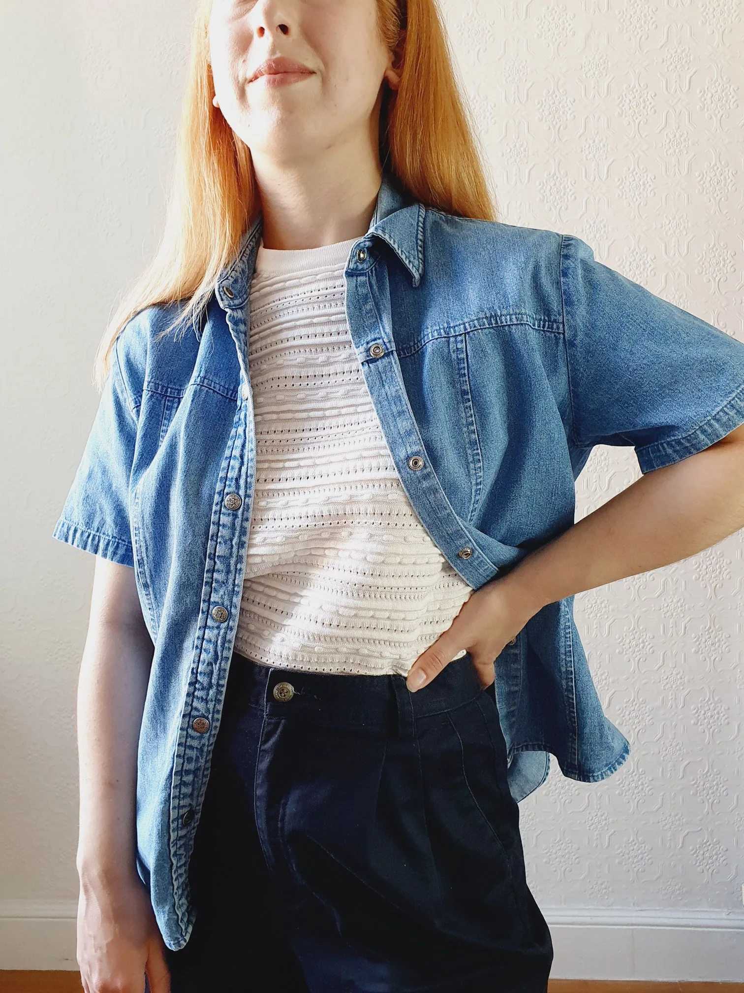 Vintage Denim Blouse - M/L - Image 9