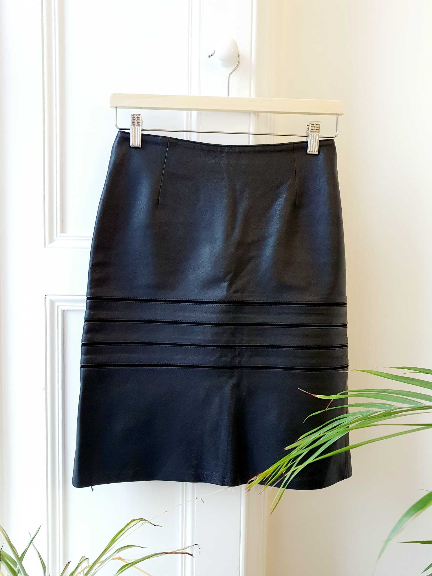 Vintage Detailed Leather Skirt - XS - Image 3