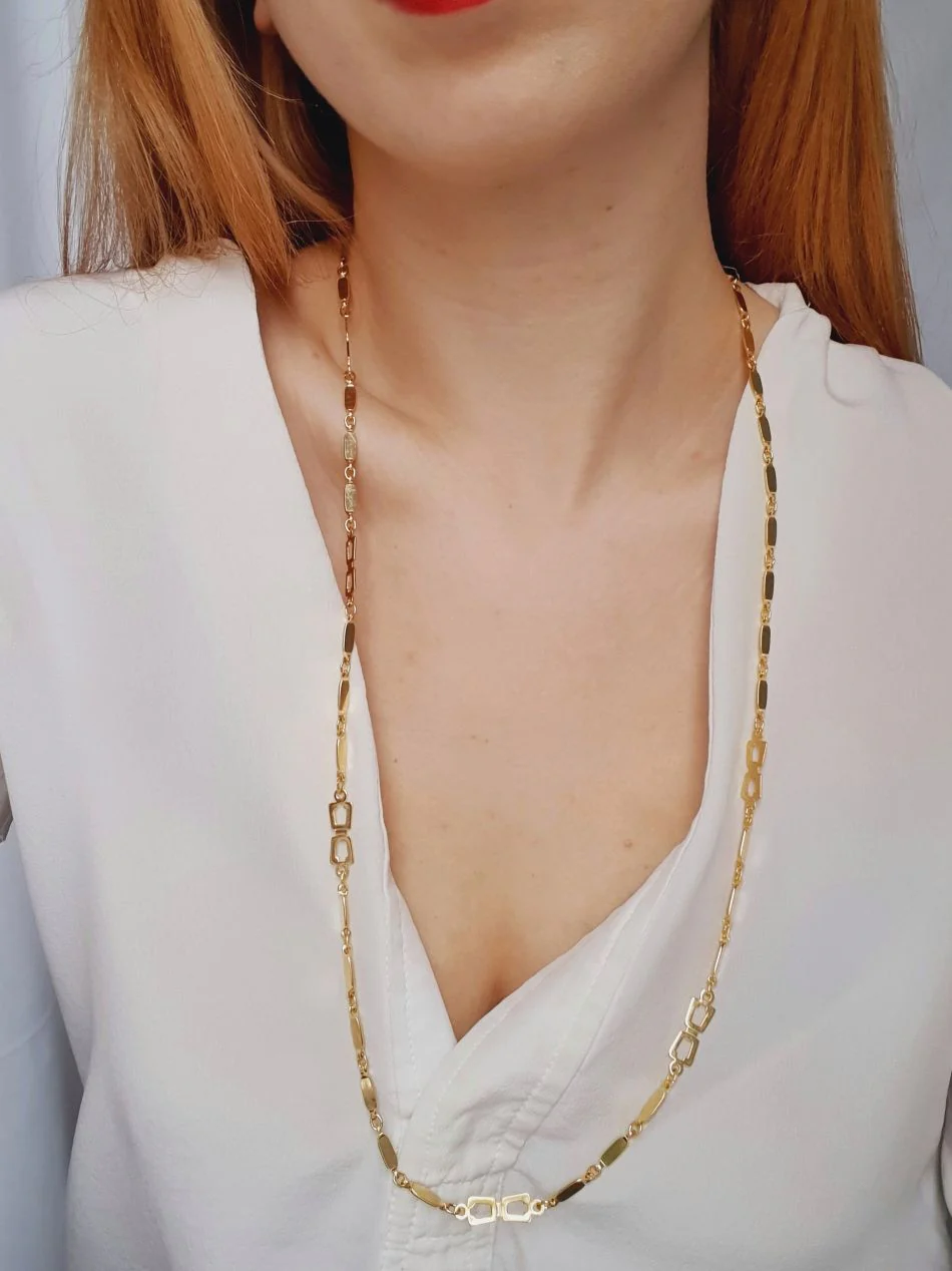 Vintage Frank Usher Gold Plated Chain Necklace - Image 3