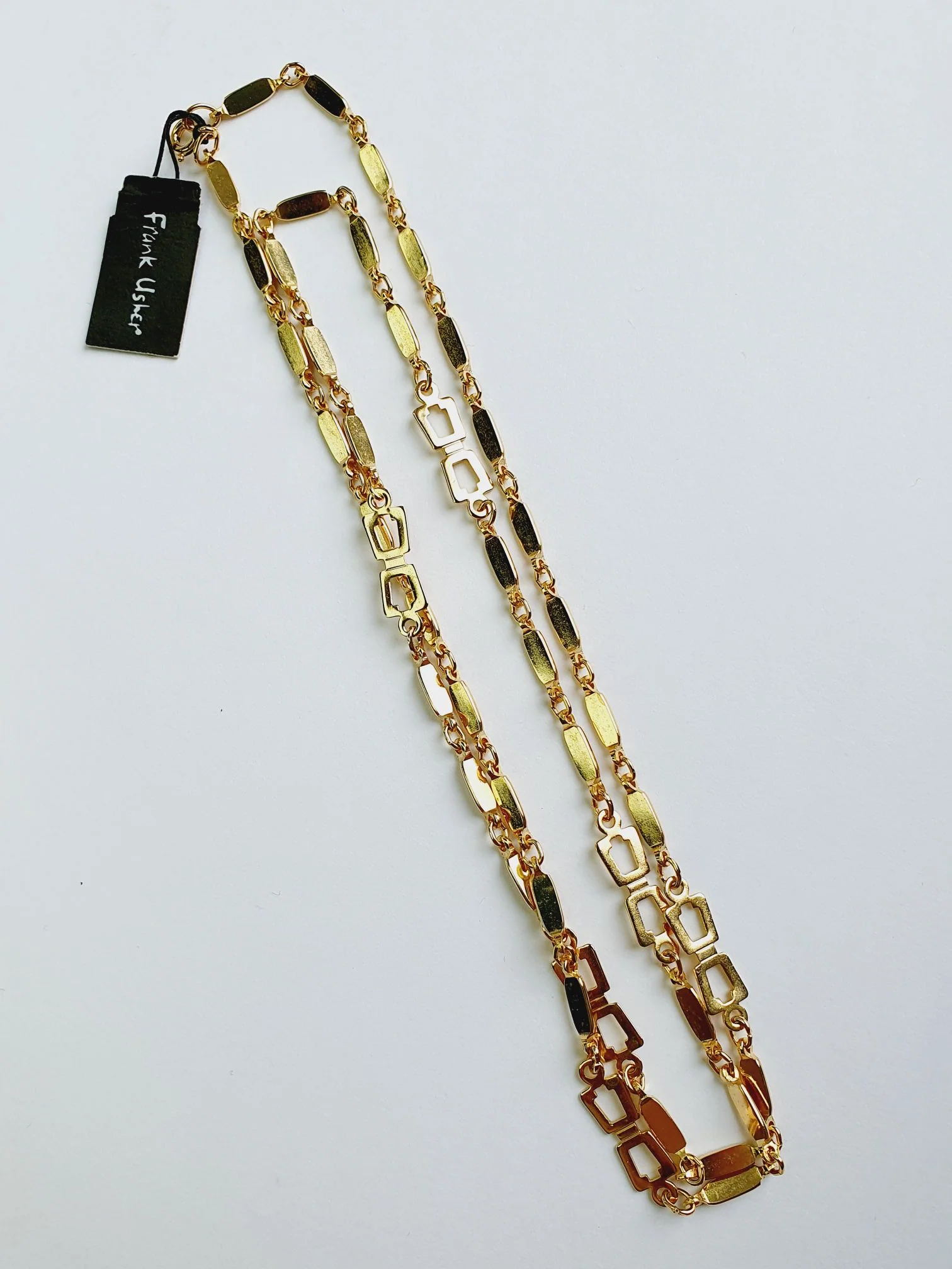 Vintage Frank Usher Gold Plated Chain Necklace - Image 6