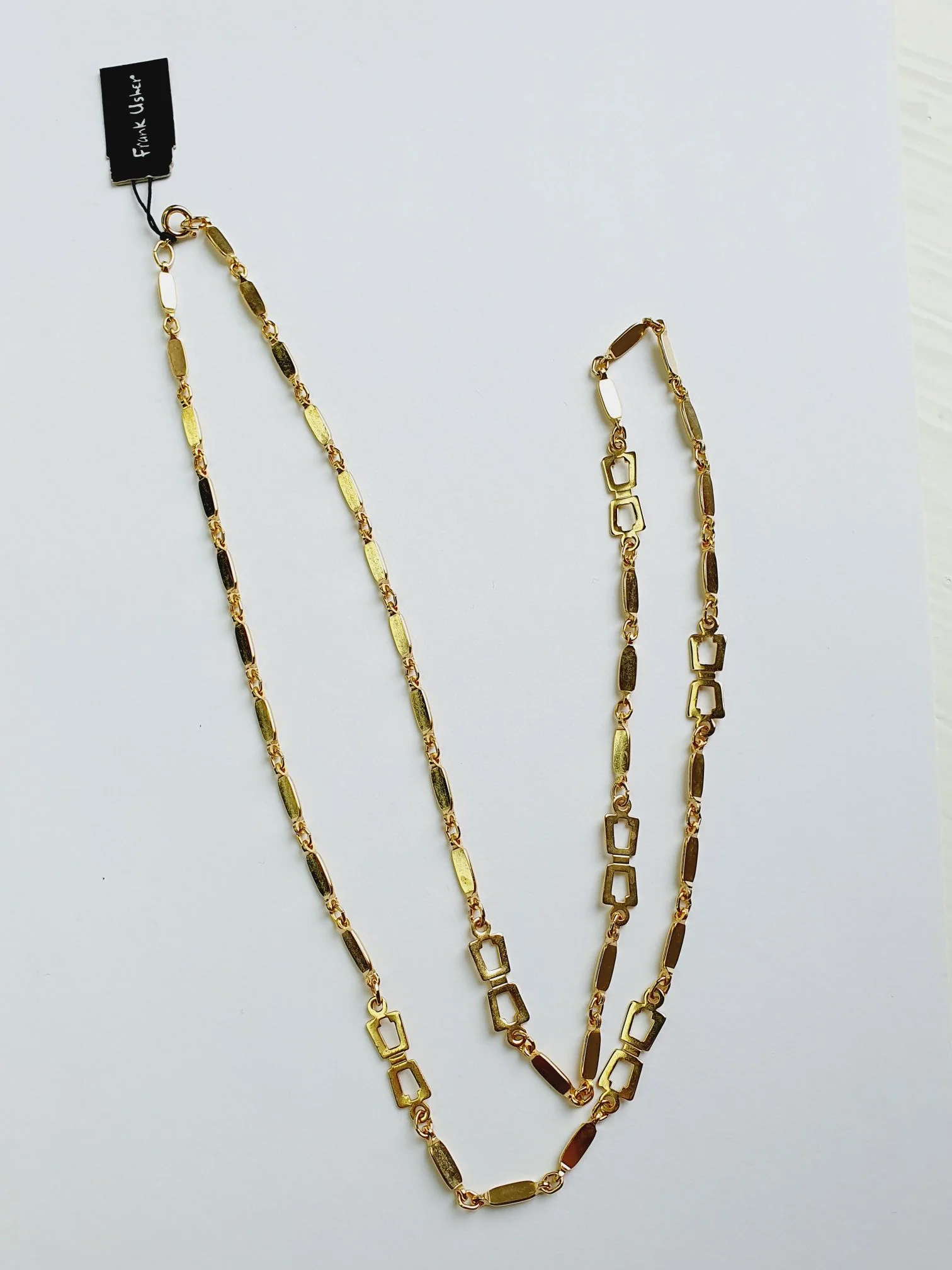 Vintage Frank Usher Gold Plated Chain Necklace - Image 7