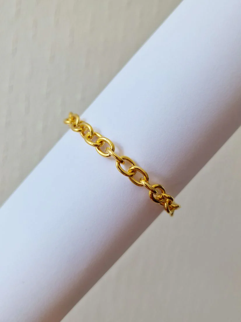 Vintage Gold Plated Cable Chain Bracelet - Image 6