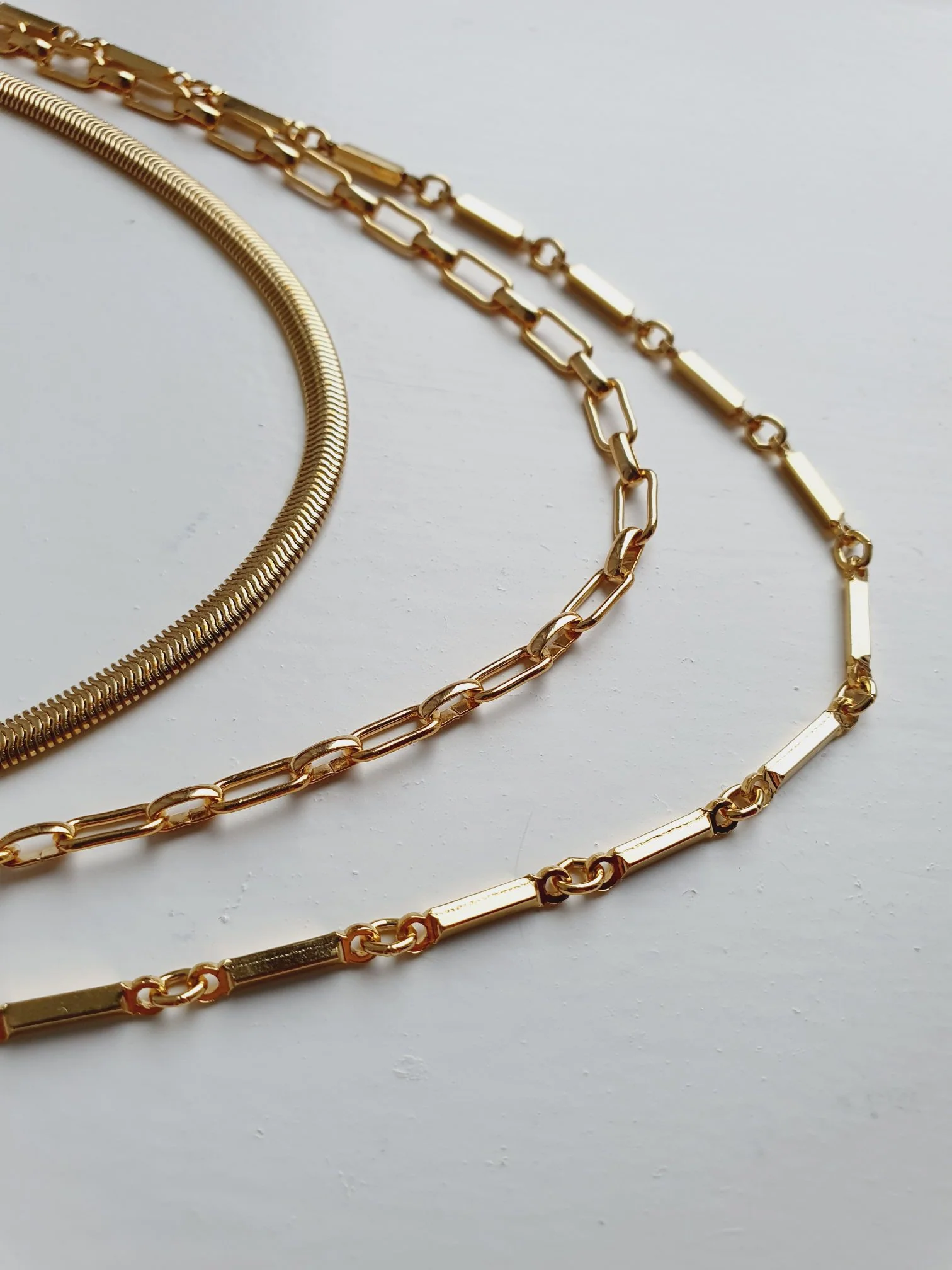 Vintage Gold Plated Chain Layering Set - Image 3