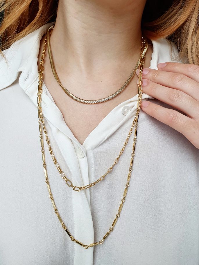 Vintage Gold Plated Chain Layering Set - Image 4