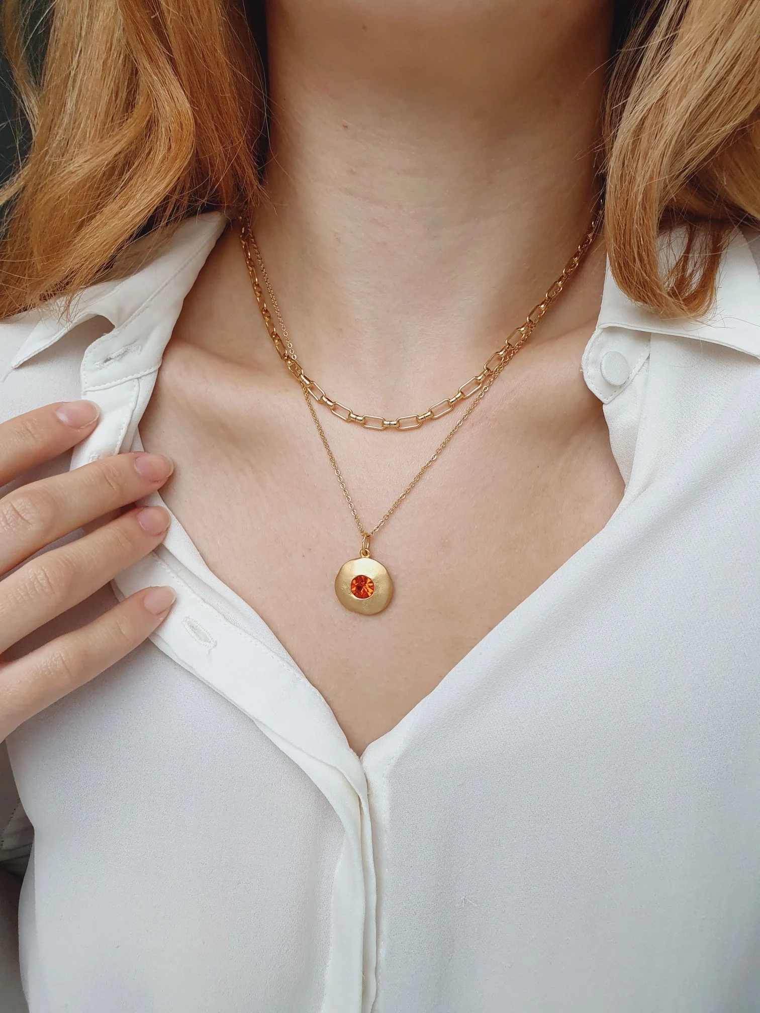 Vintage Gold Plated Chain Layering Set