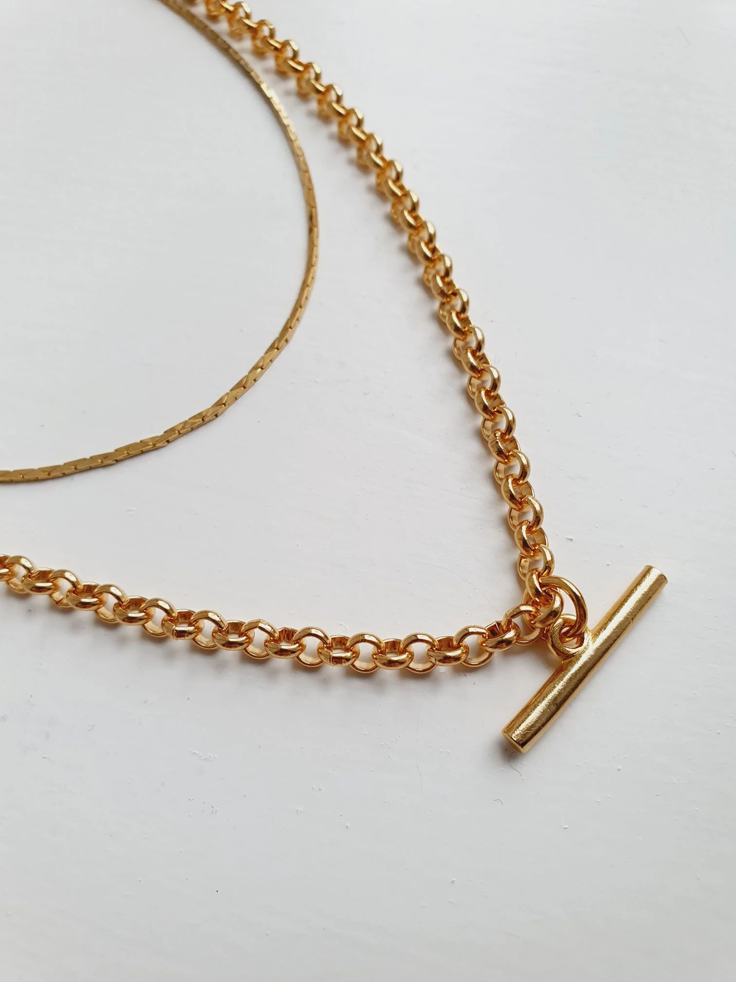 Vintage Gold Plated Chain Layering Set - Image 3