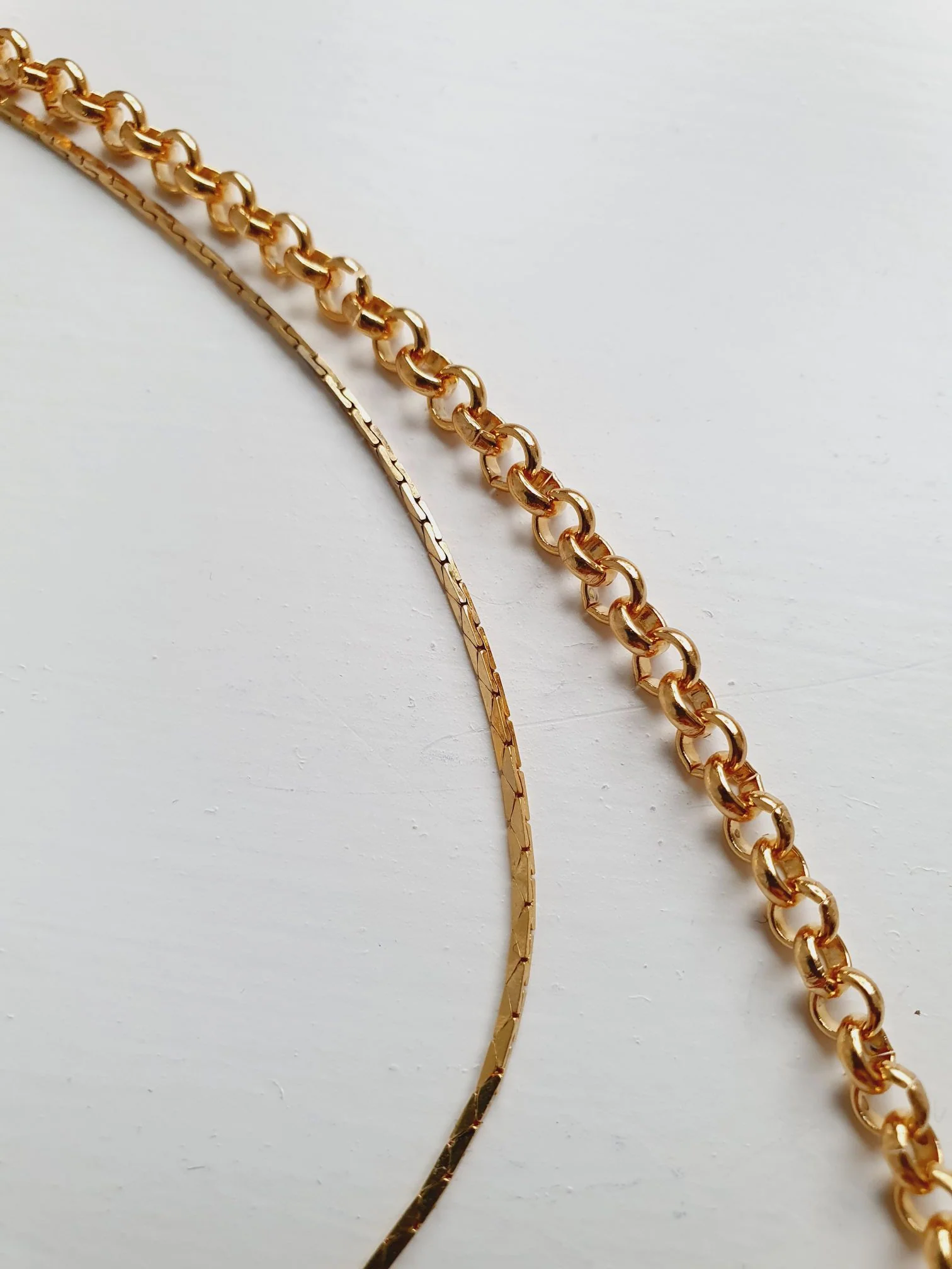 Vintage Gold Plated Chain Layering Set - Image 5