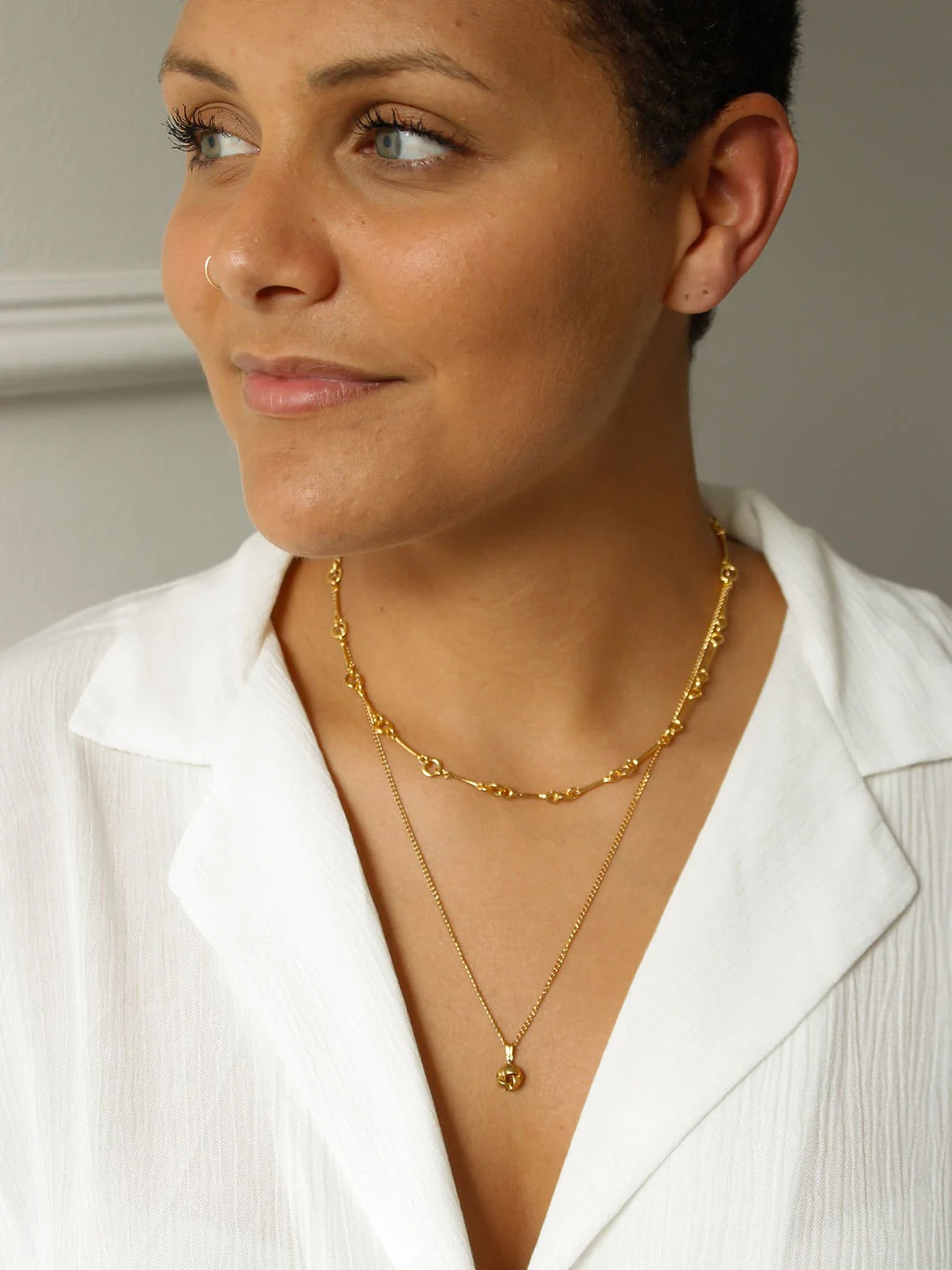 Vintage Gold Plated Chain Layering Set - Image 7