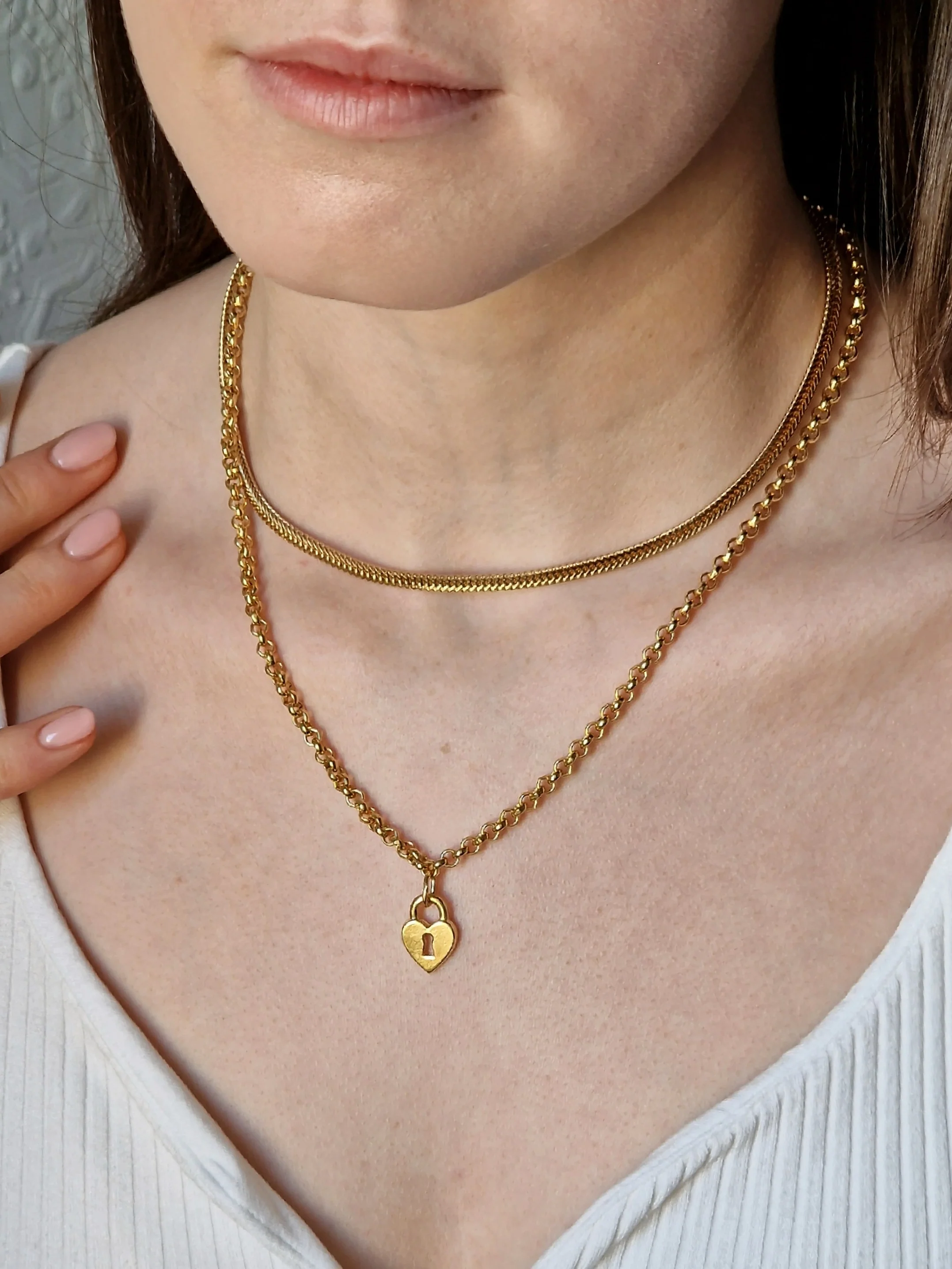 Vintage Gold Plated Chain Layering Set - Image 7