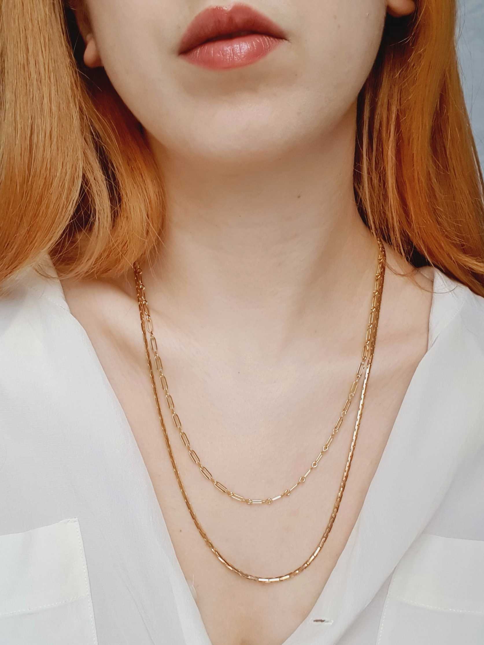 Vintage Gold Plated Chain Layering Set Three - Image 2