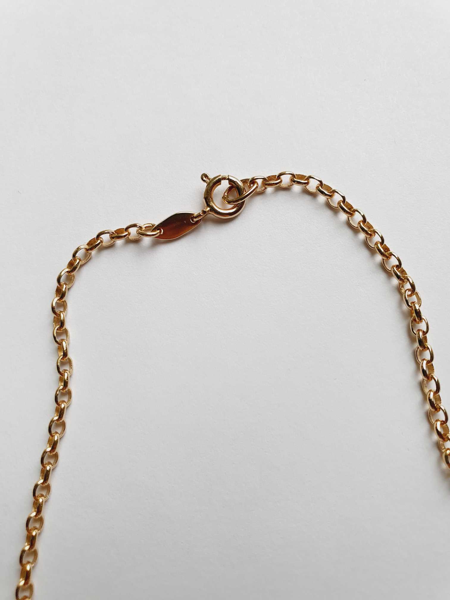 Vintage Gold Plated Chain Necklace with Charm - Image 3
