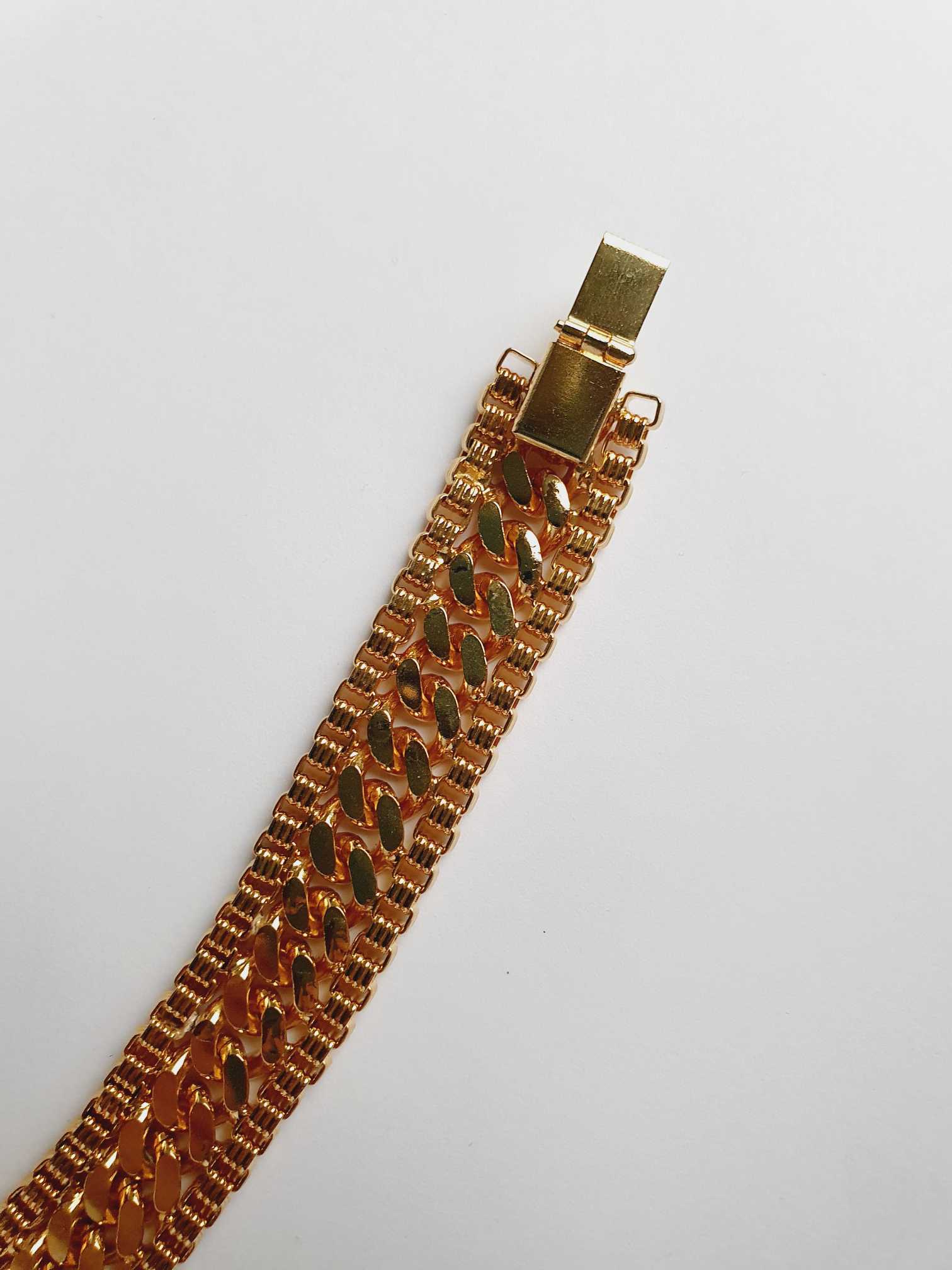 Vintage Gold Plated Chunky Chain Bracelet - Image 3