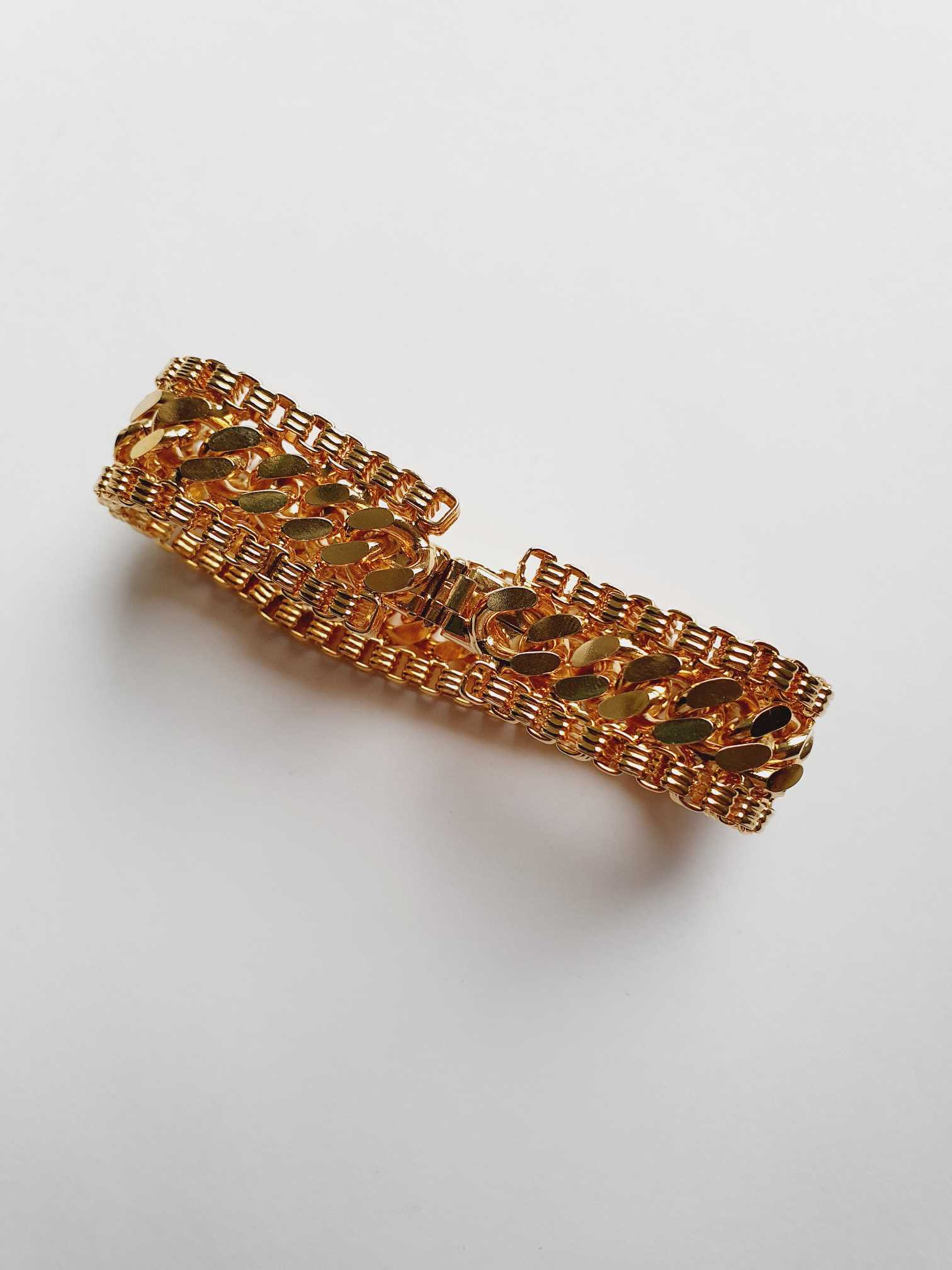 Vintage Gold Plated Chunky Chain Bracelet - Image 5