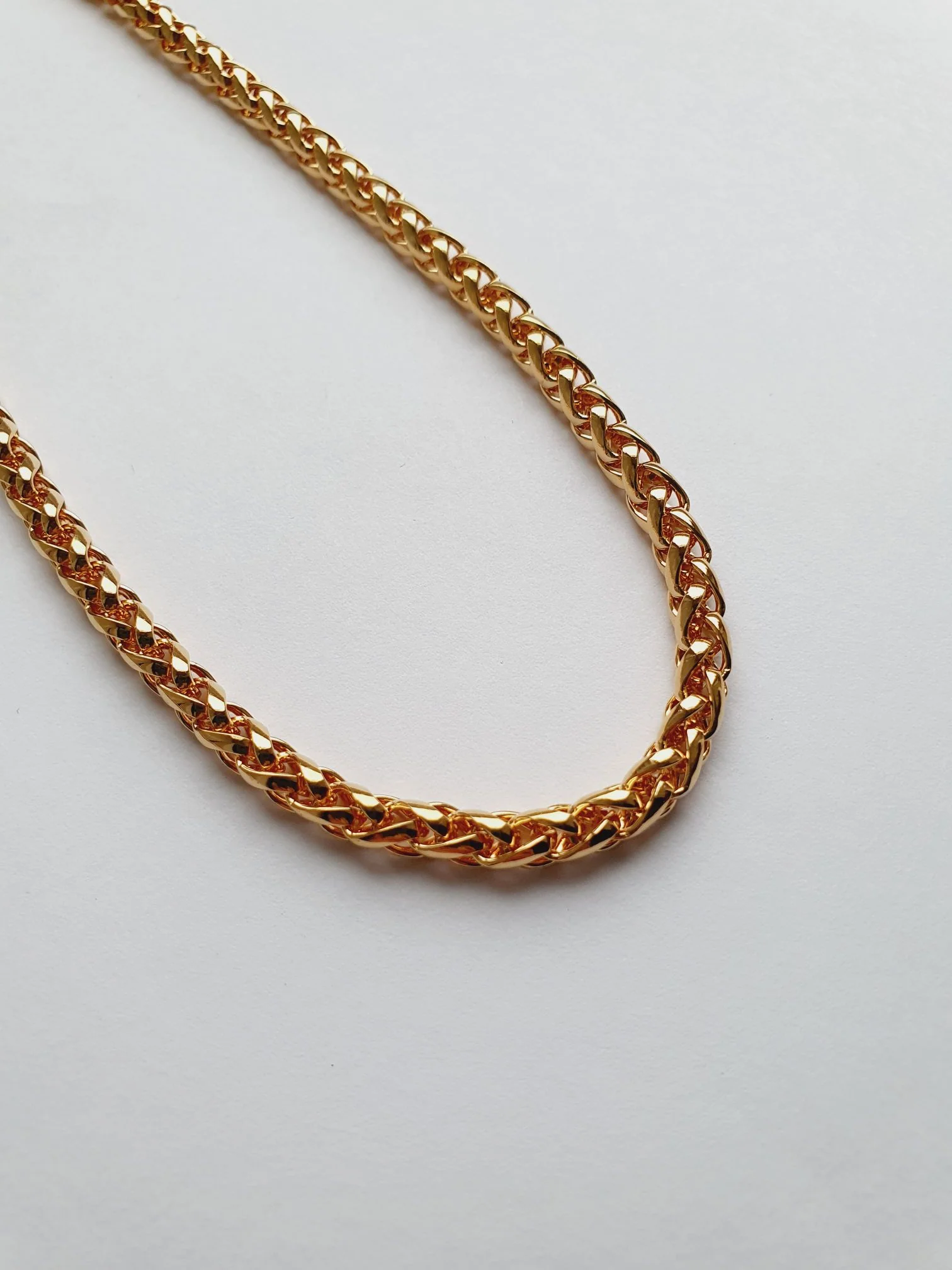 Vintage Gold Plated Chunky Rope Chain Necklace