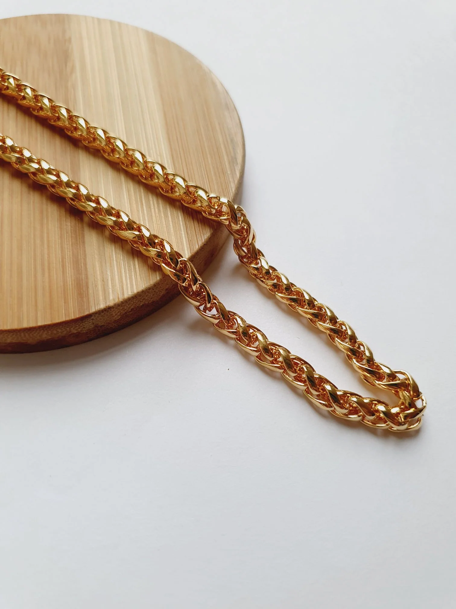 Vintage Gold Plated Chunky Rope Chain Necklace - Image 3