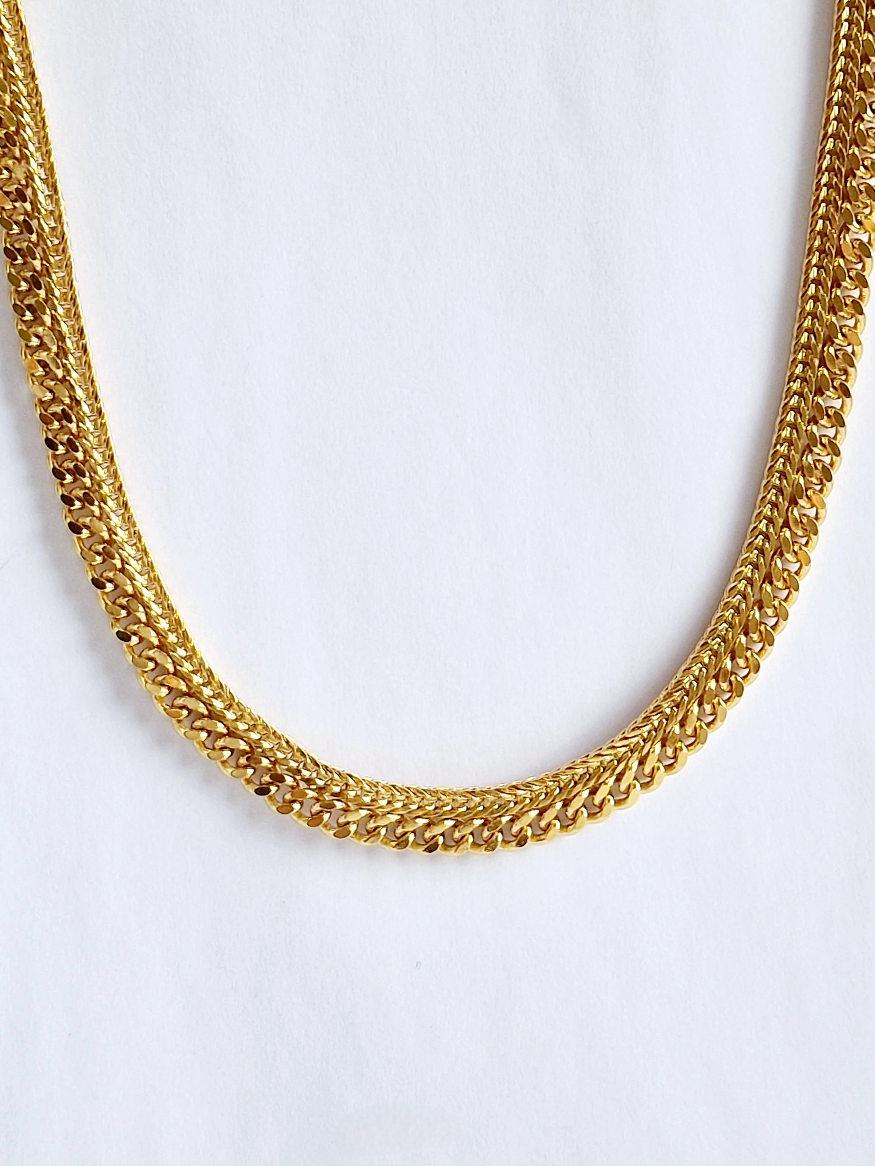 Vintage Gold Plated Chunky Statement Cable Chain Necklace - Image 3