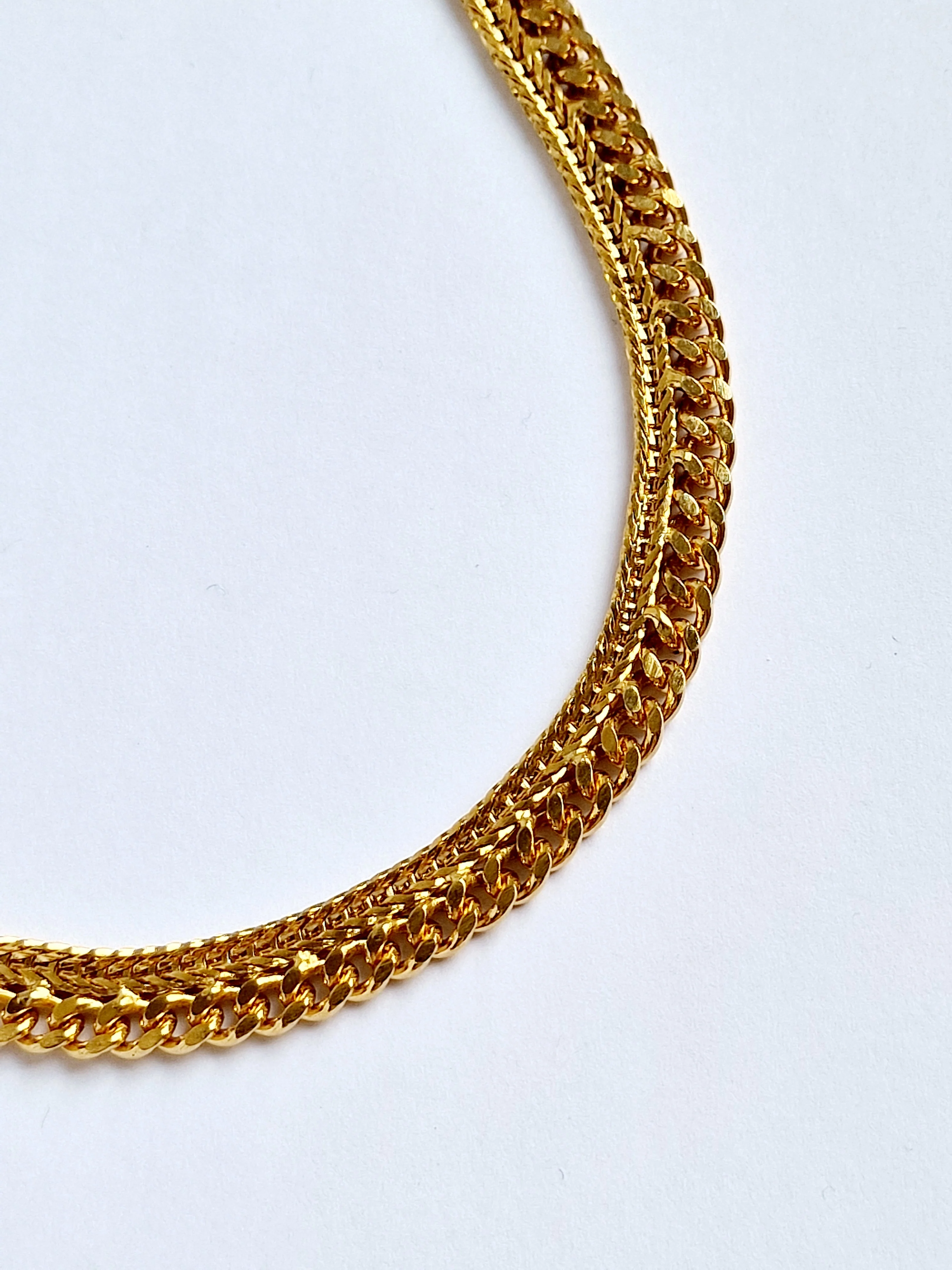 Vintage Gold Plated Chunky Statement Cable Chain Necklace - Image 5