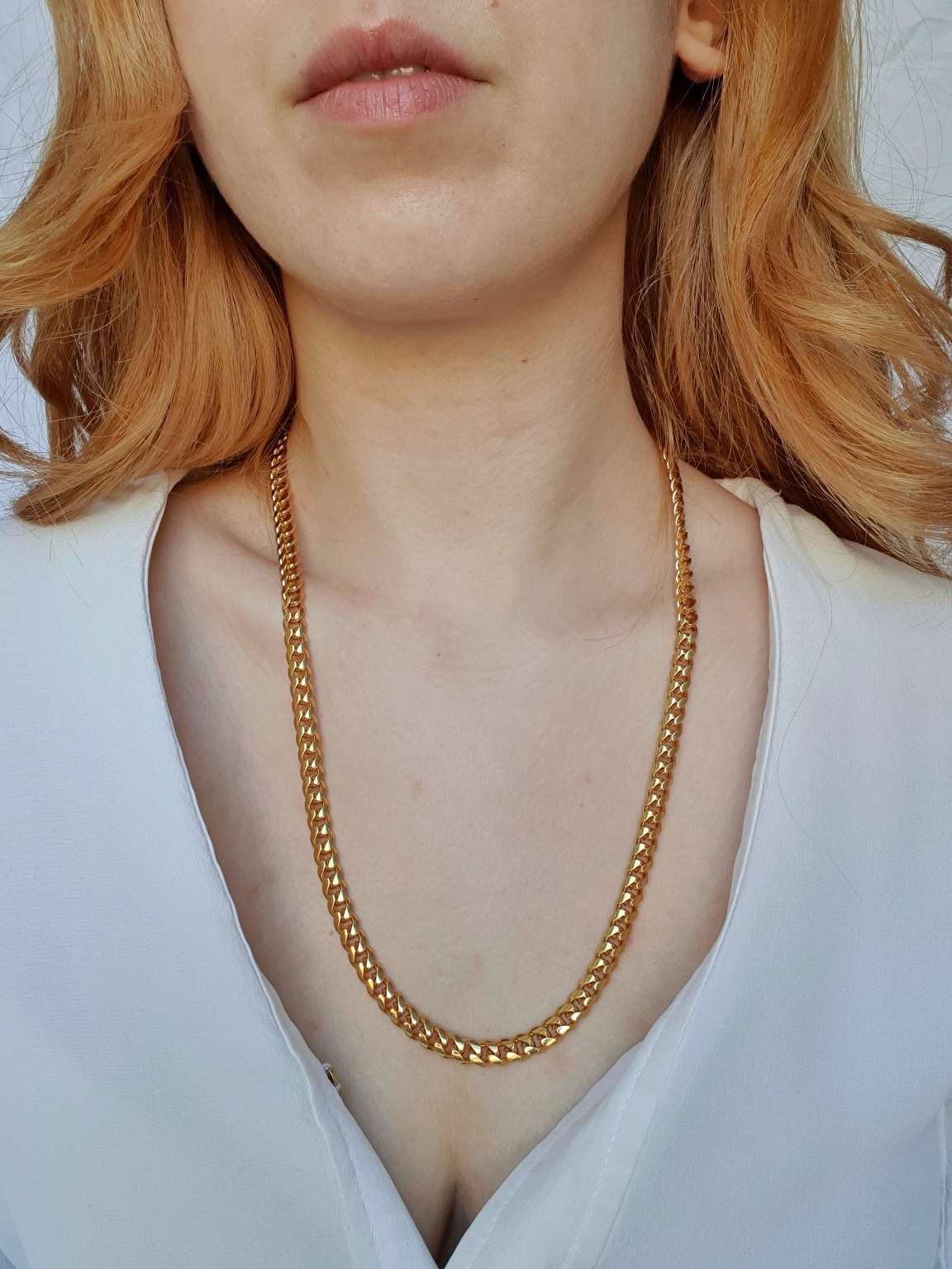 Vintage Gold Plated Cuban Chain Necklace - Image 2