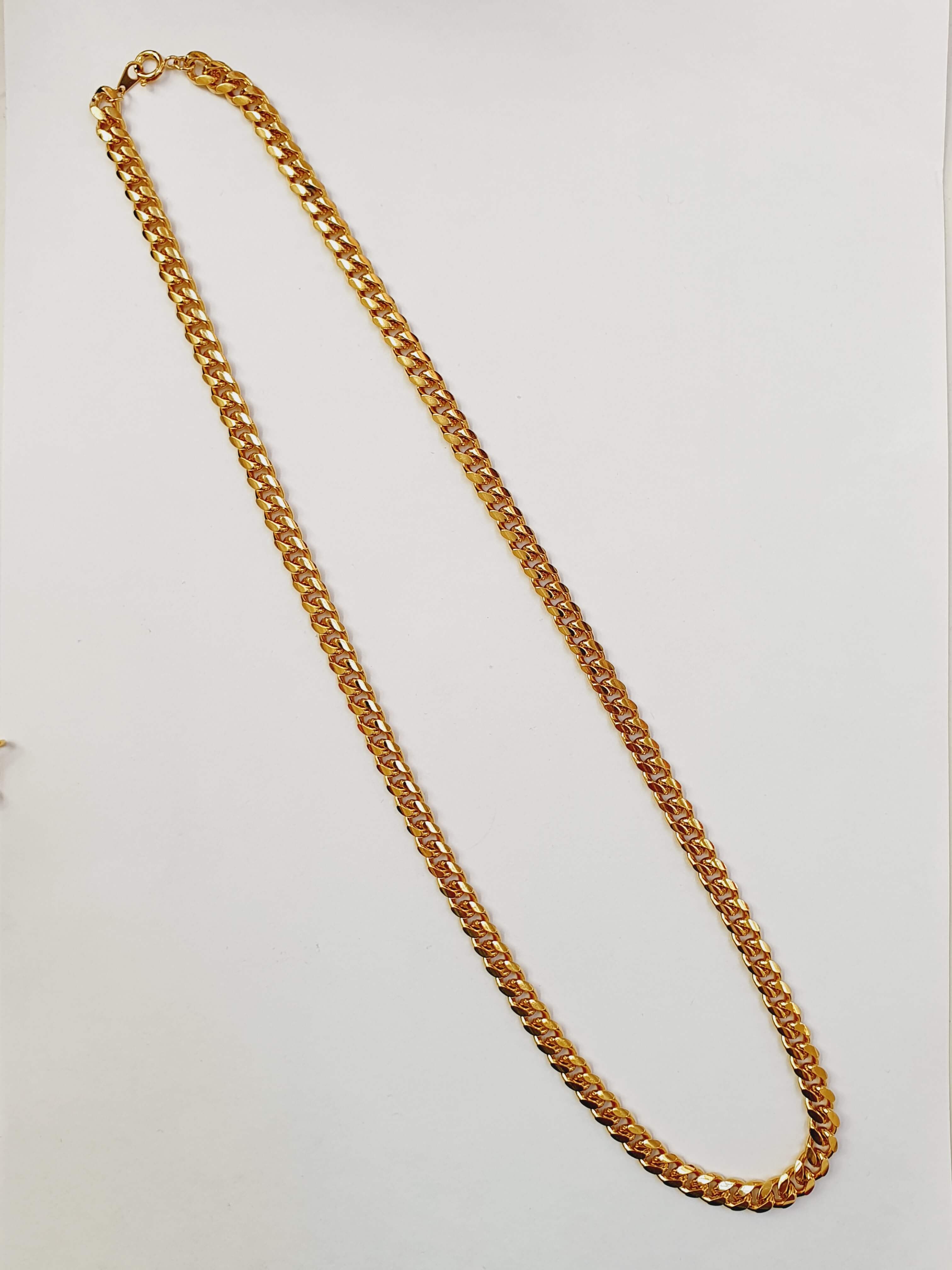 Vintage Gold Plated Cuban Chain Necklace - Image 3