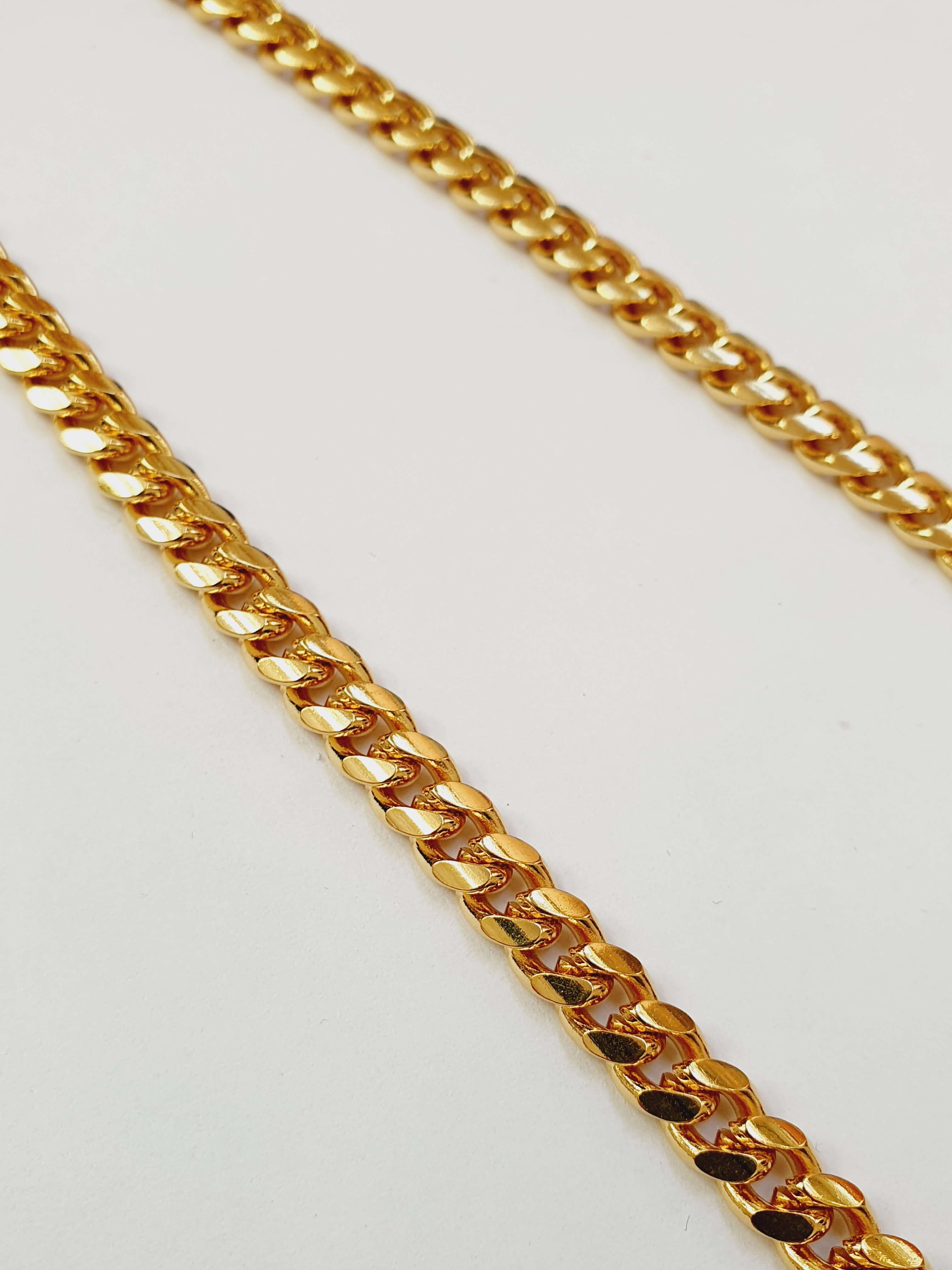 Vintage Gold Plated Cuban Chain Necklace - Image 4