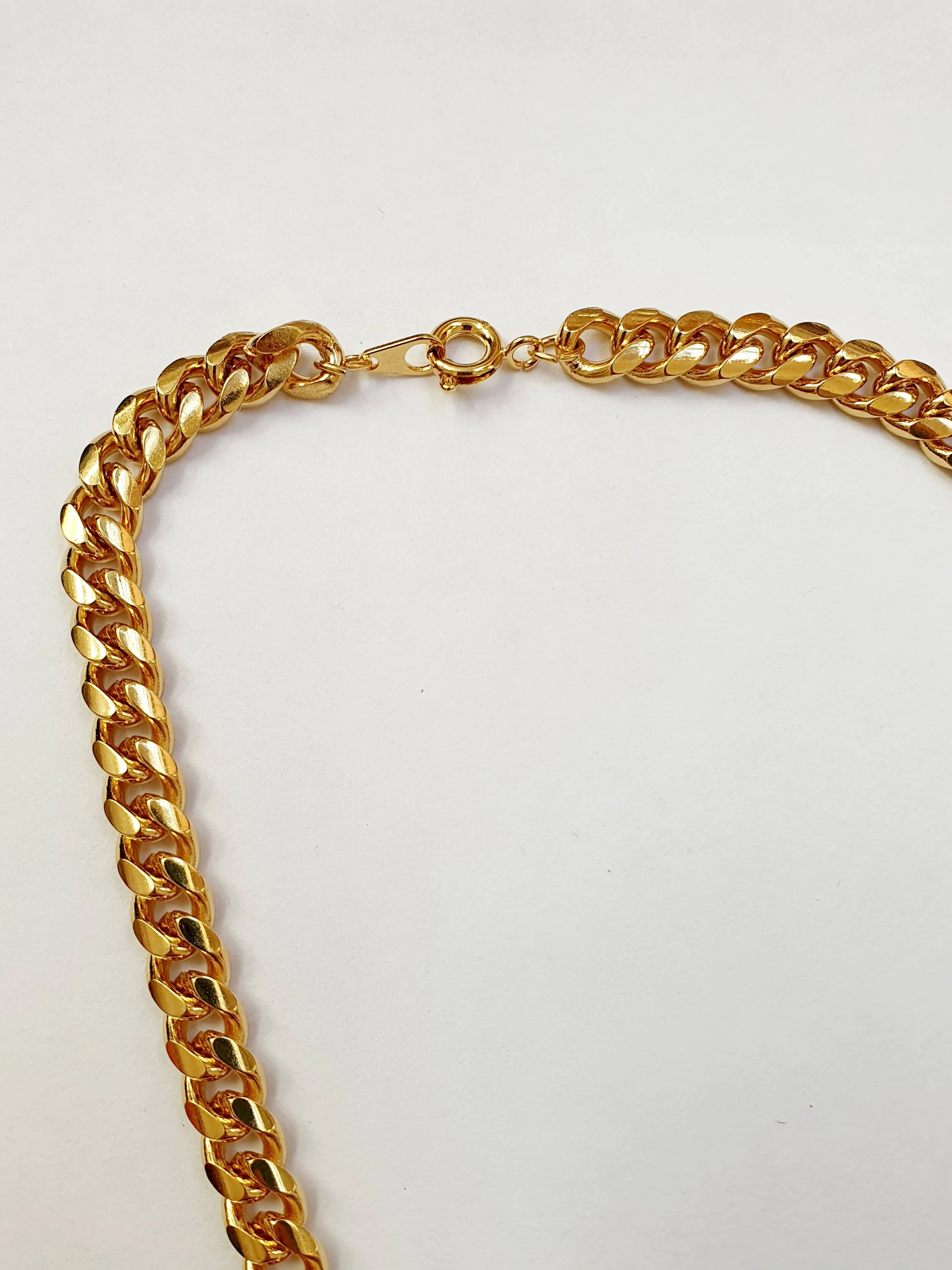 Vintage Gold Plated Cuban Chain Necklace - Image 5