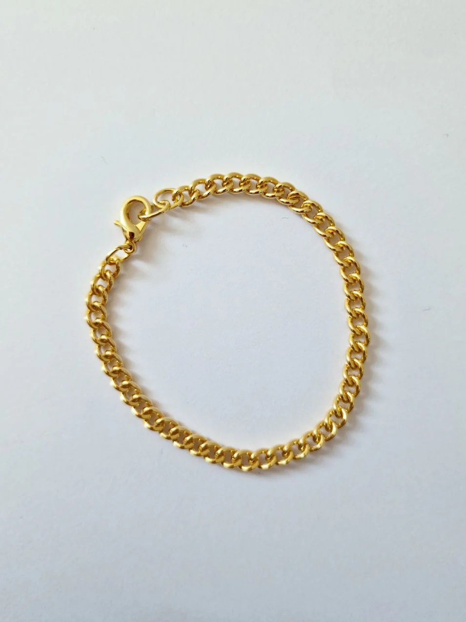 Vintage Gold Plated Curb Chain Bracelet - Image 4