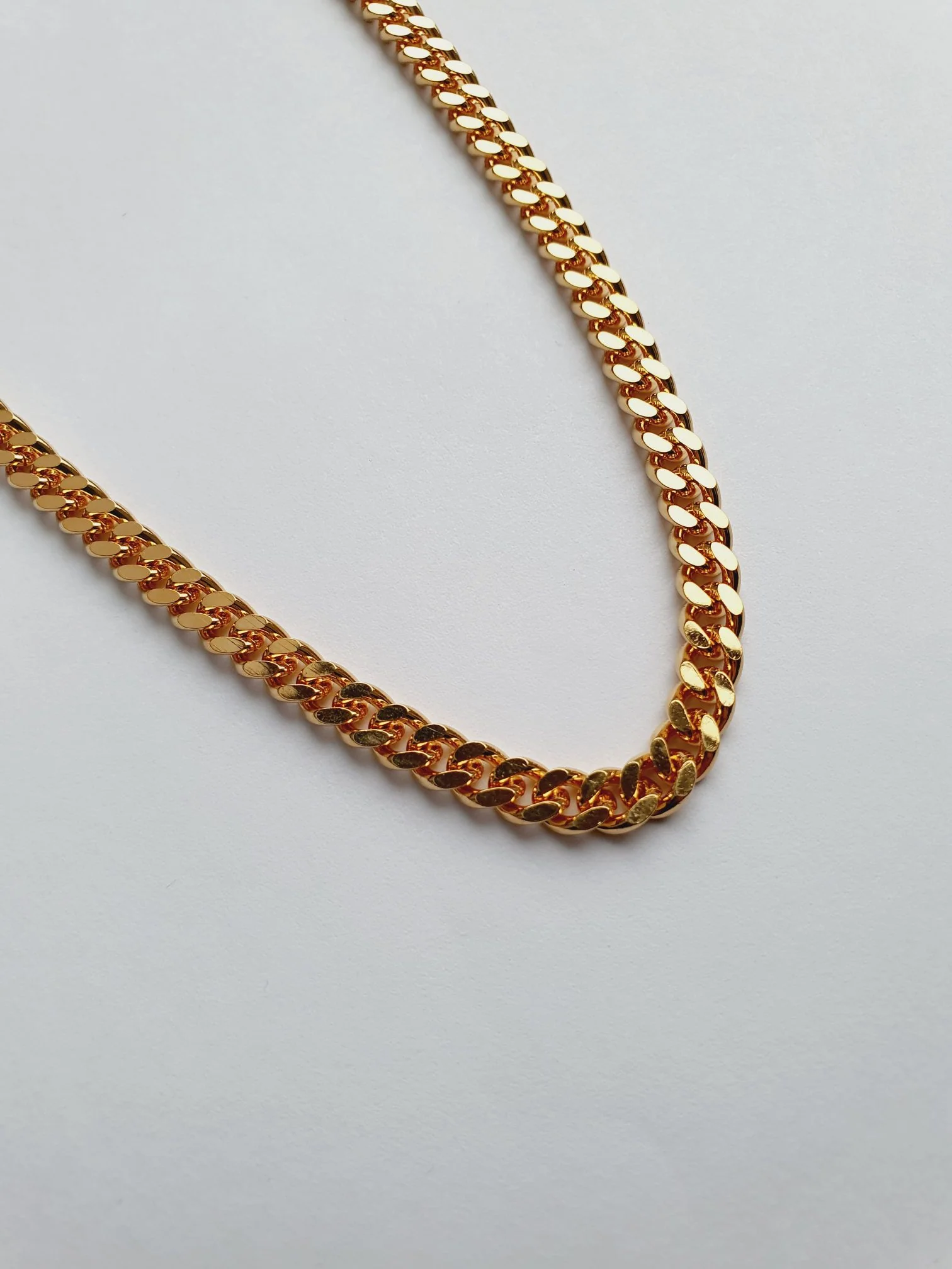 Vintage Gold Plated Curb Chain Necklace - Image 2