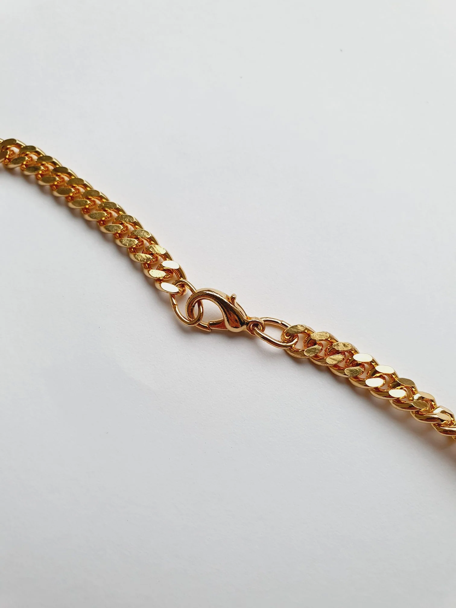 Vintage Gold Plated Curb Chain Necklace - Image 3