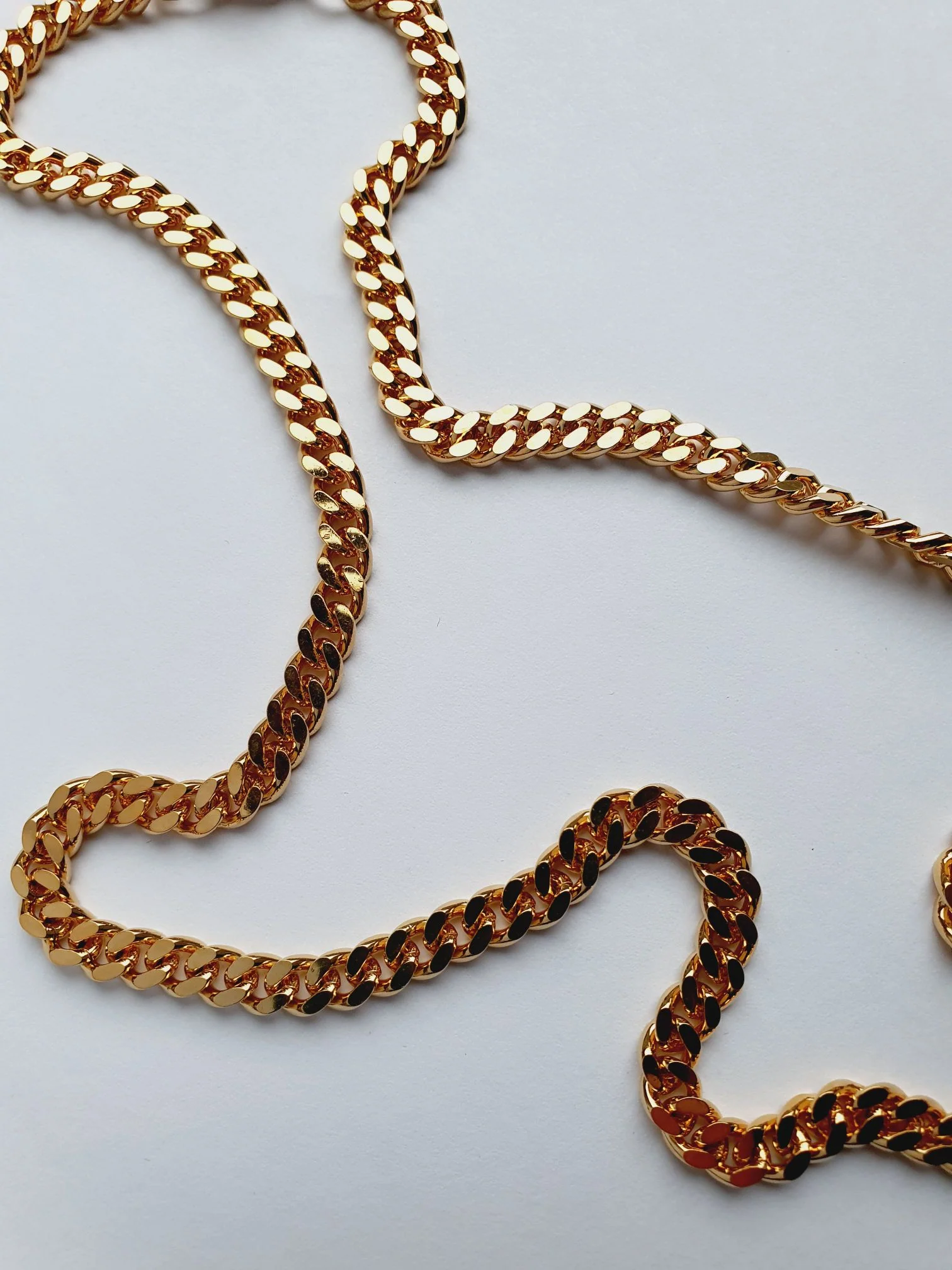 Vintage Gold Plated Curb Chain Necklace - Image 6