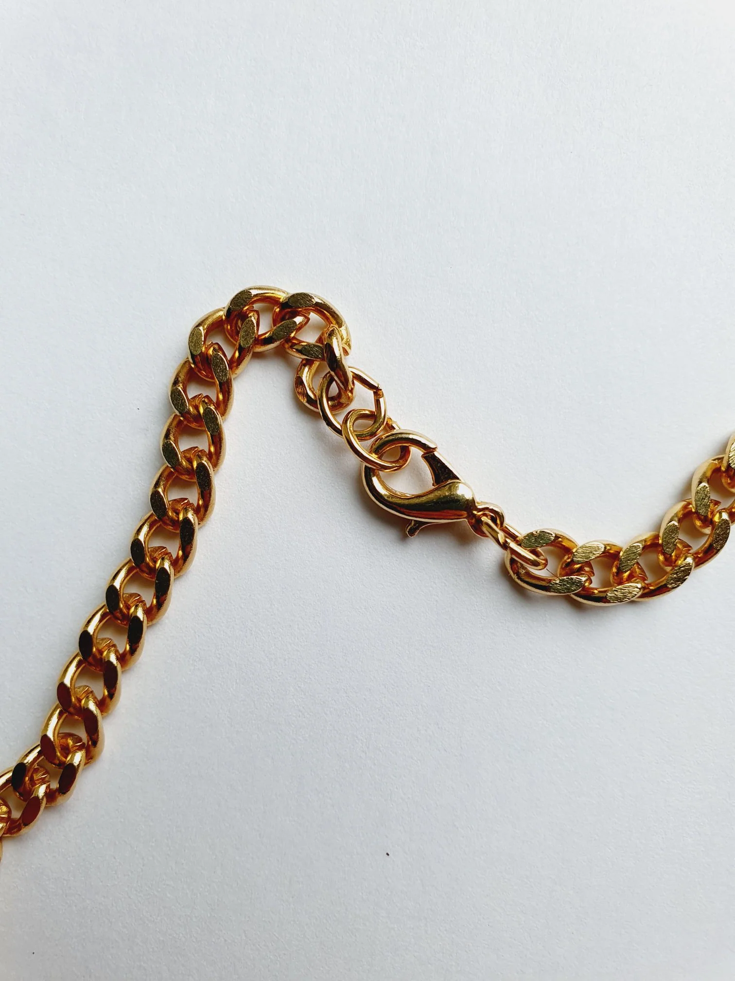 Vintage Gold Plated Curb Chain Necklace - Image 4