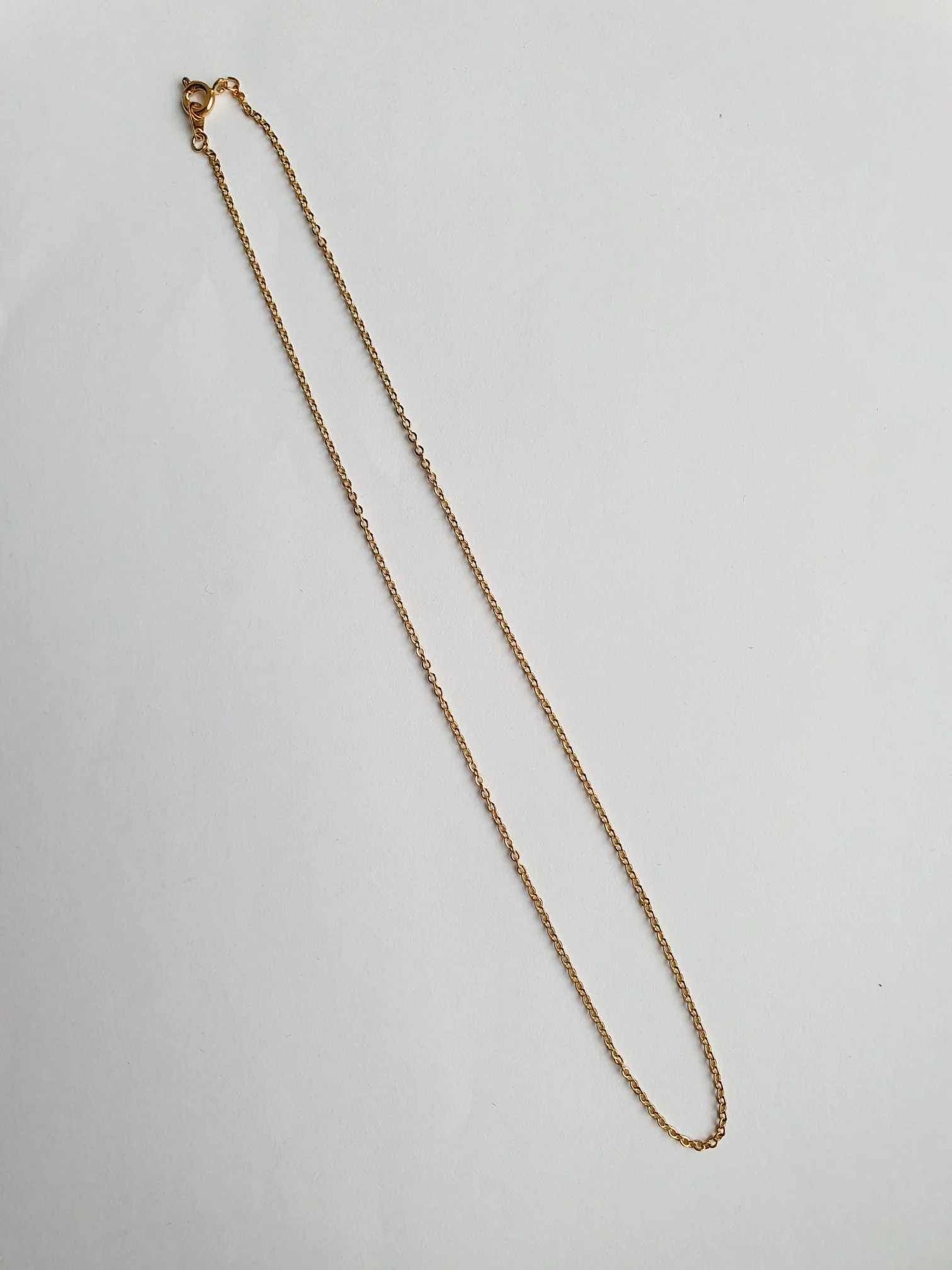 Vintage Gold Plated Dainty Cable Chain Necklace - Image 3