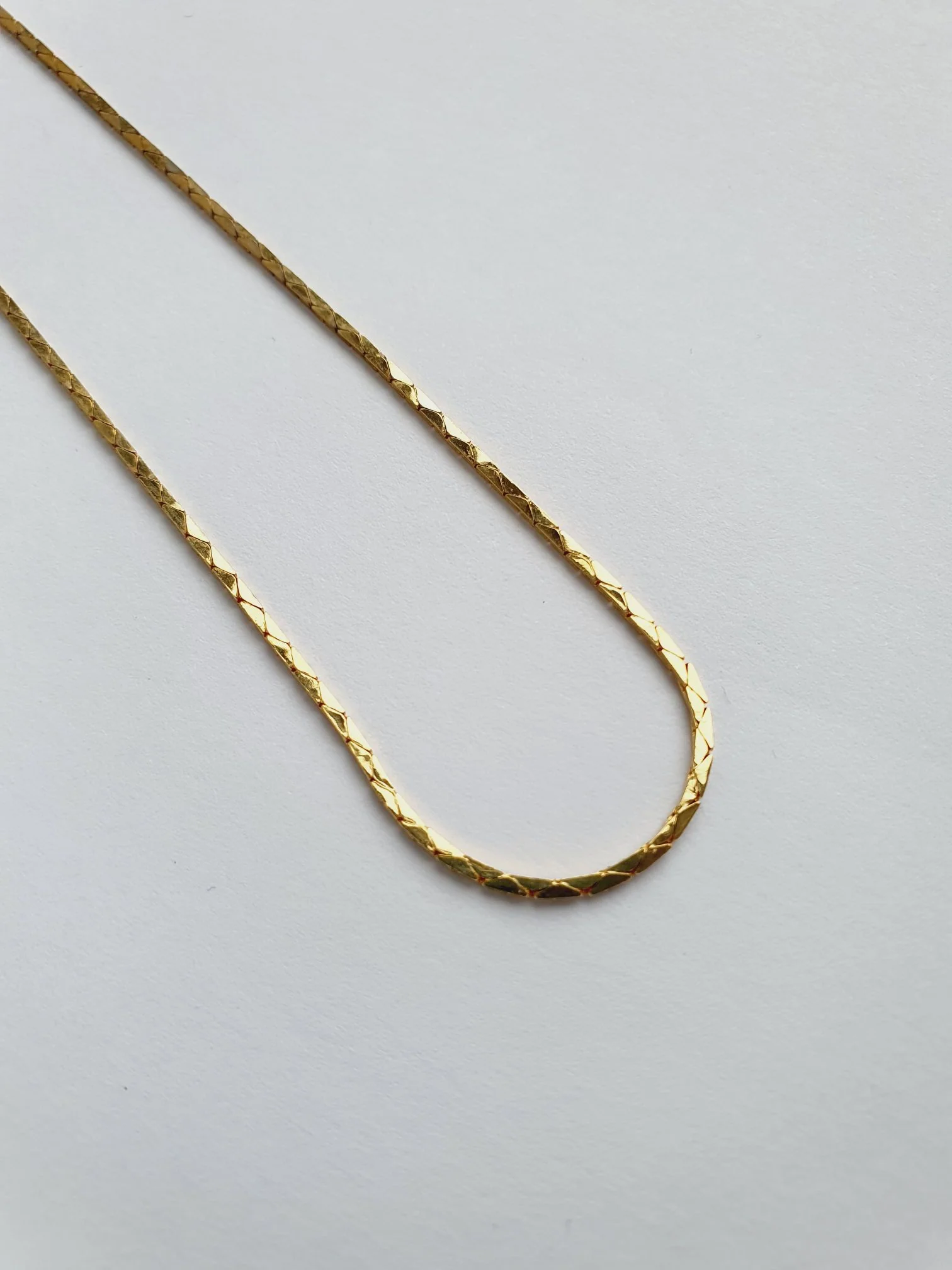 Vintage Gold Plated Dainty Chain Necklace