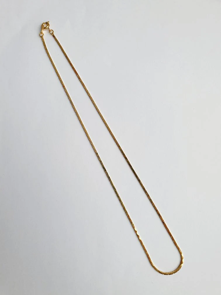 Vintage Gold Plated Dainty Chain Necklace - Image 4