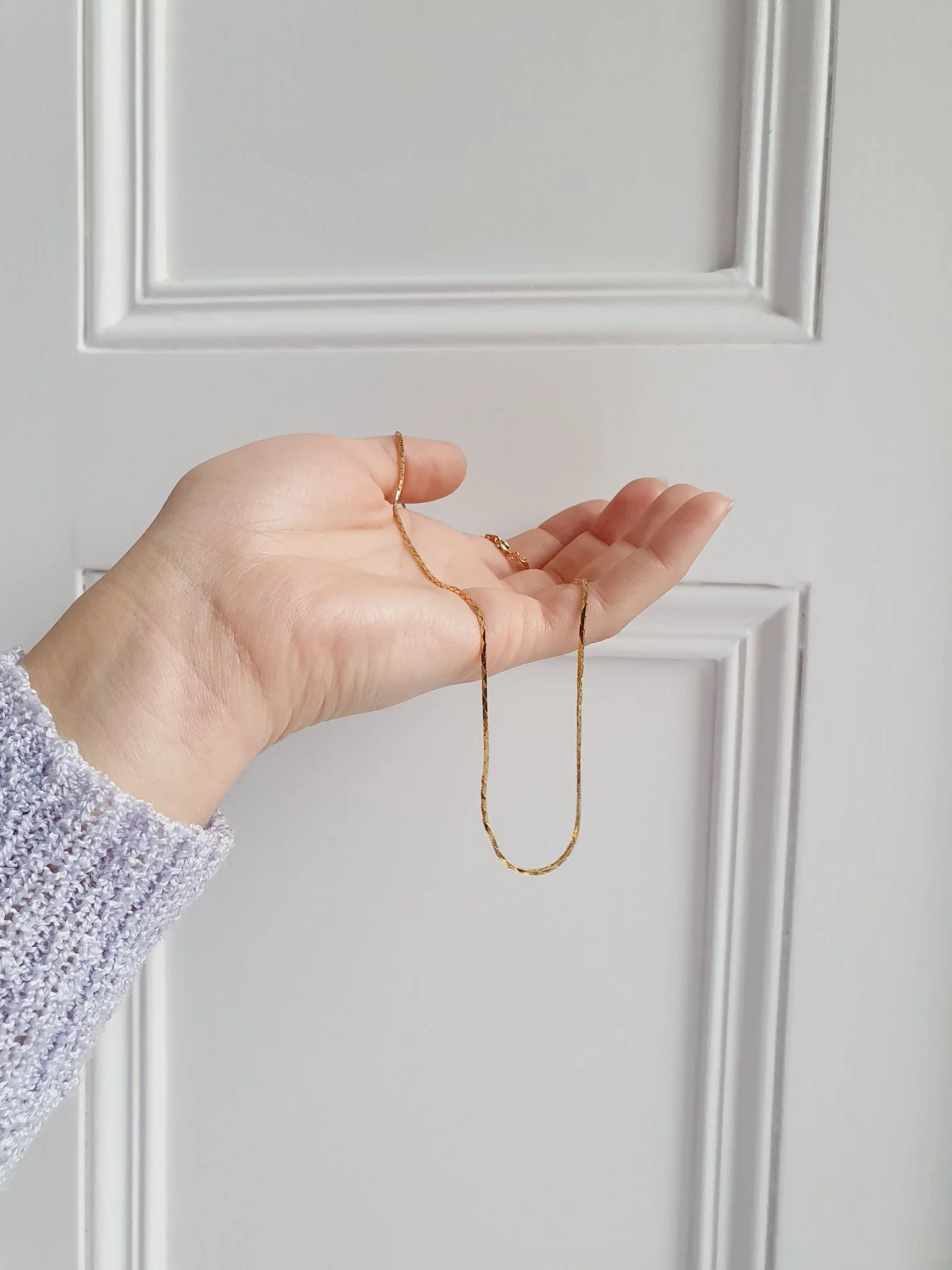 Vintage Gold Plated Dainty Chain Necklace - Image 5