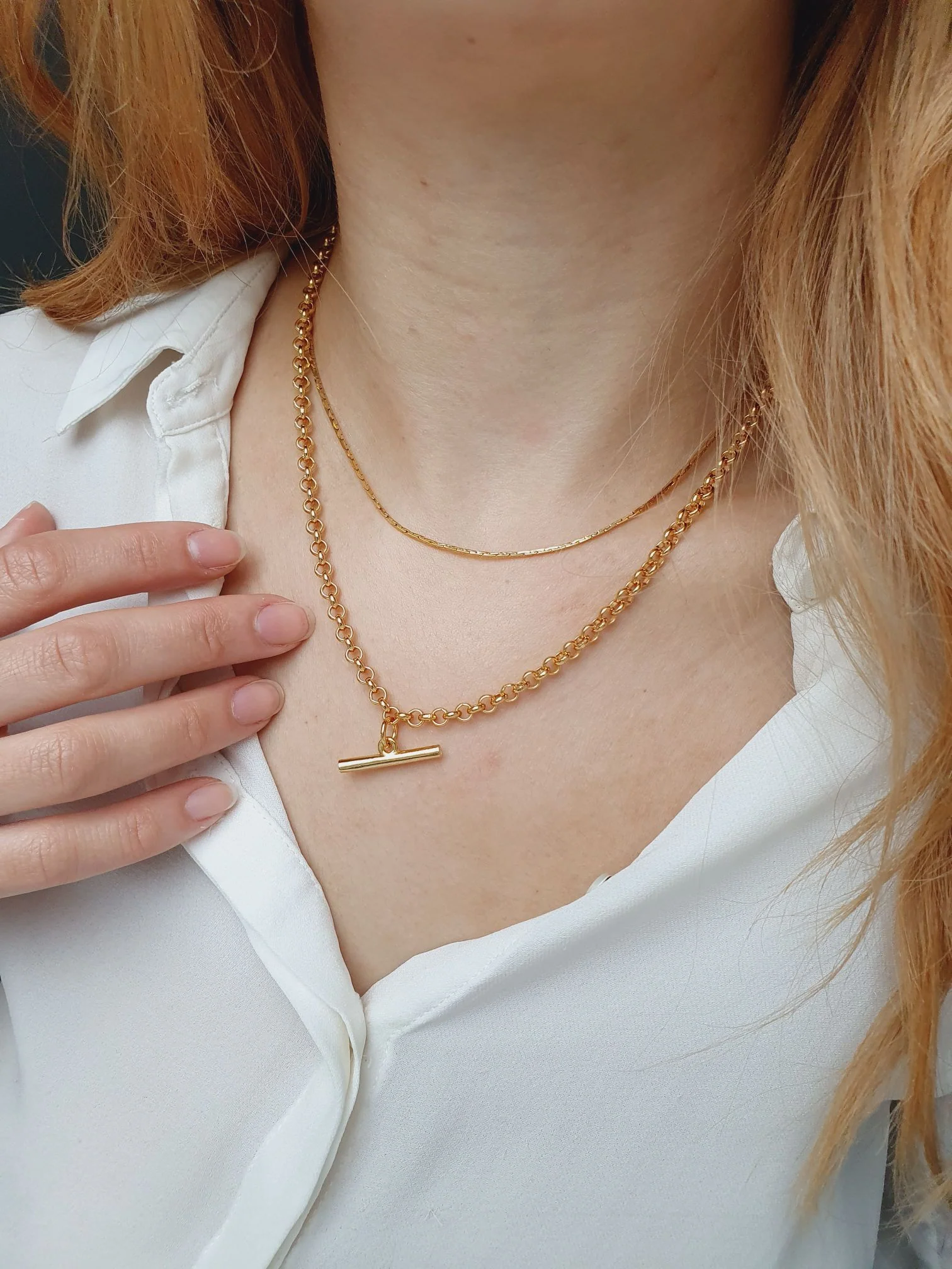 Vintage Gold Plated Dainty Chain Necklace - Image 8