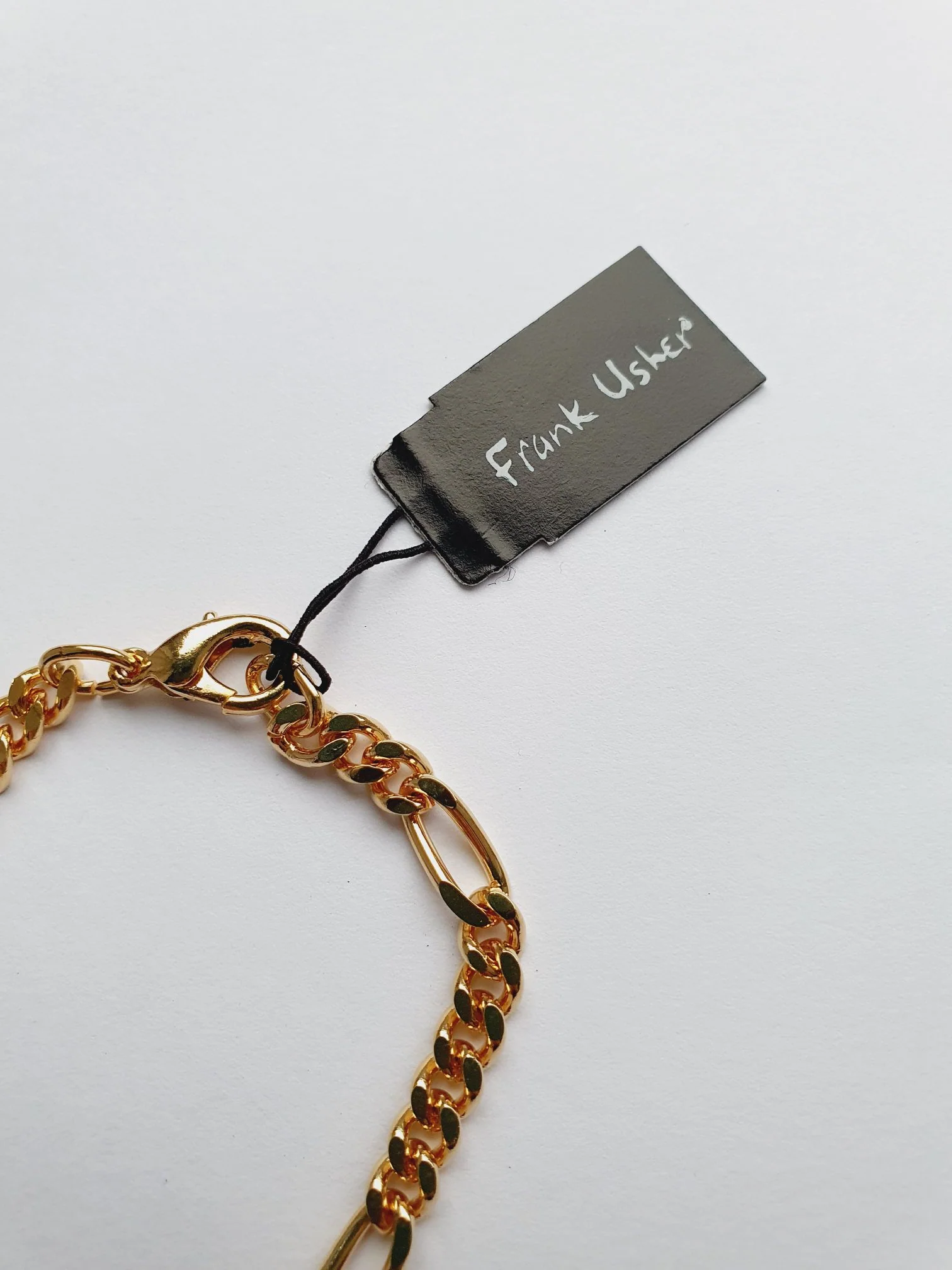 Vintage Gold Plated Figaro Chain Bracelet by Frank Usher - Image 4