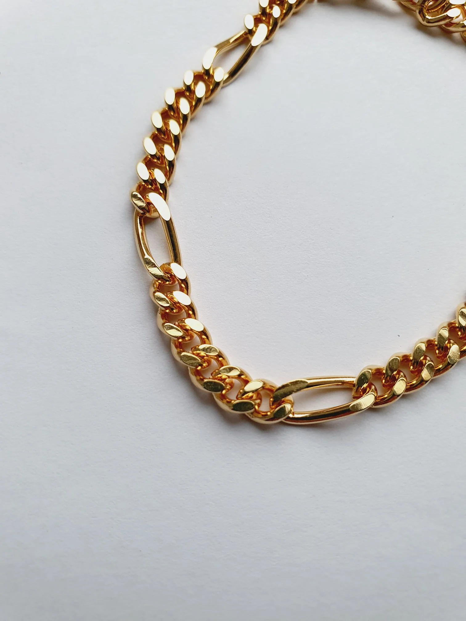Vintage Gold Plated Figaro Chain Bracelet by Frank Usher - Image 5
