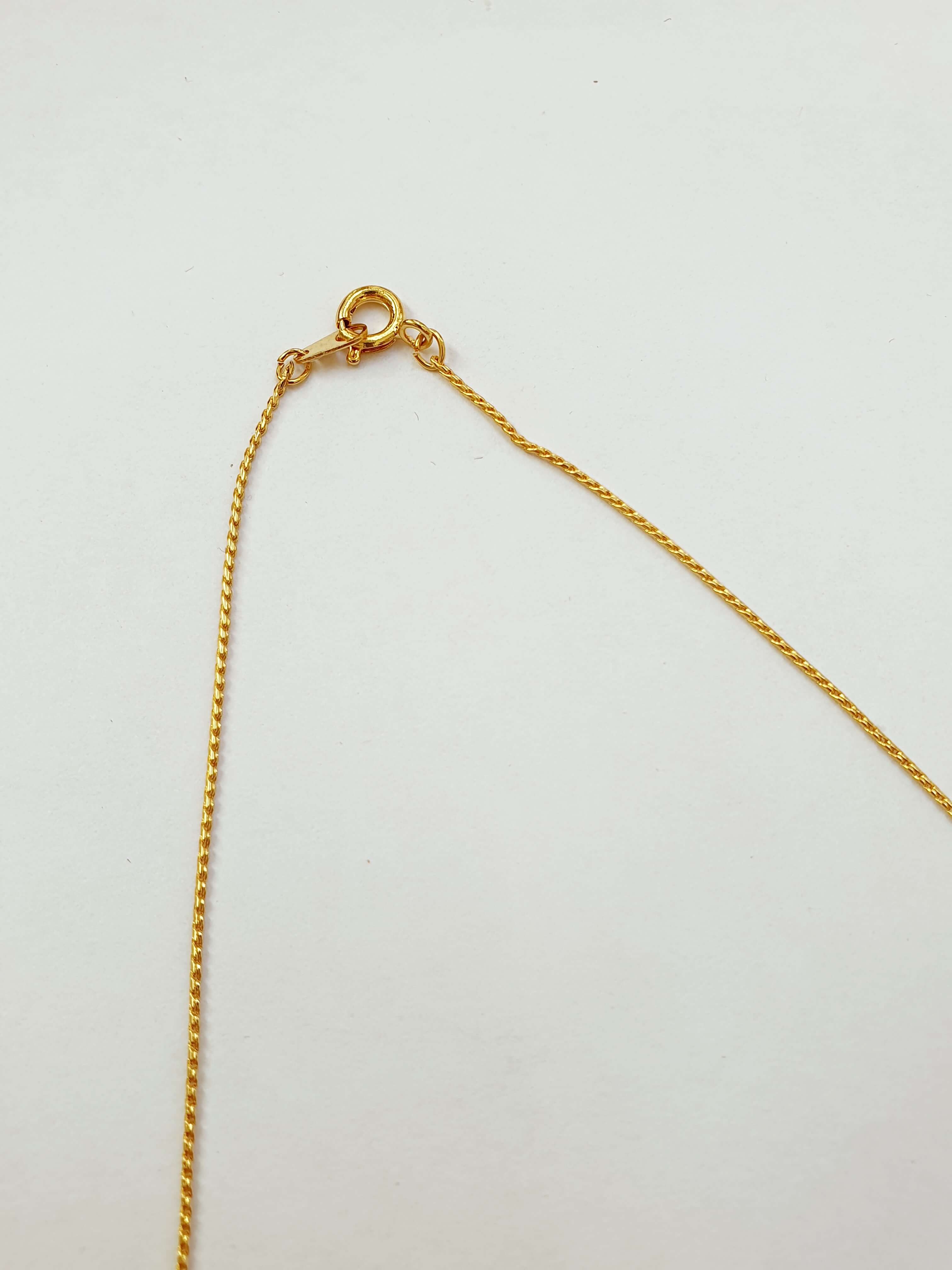 Vintage Gold Plated Fine Chain Necklace with Beads - Multi - Image 4