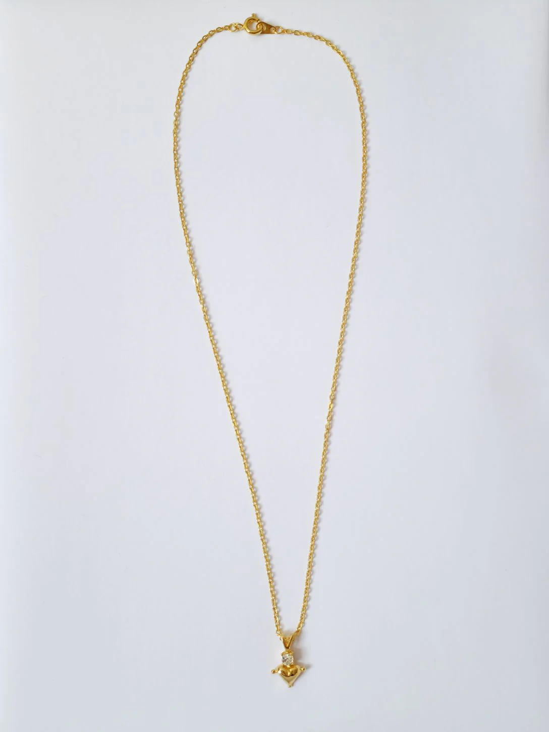 Vintage Gold Plated Heart Charm Necklace and Earring Set - Image 5