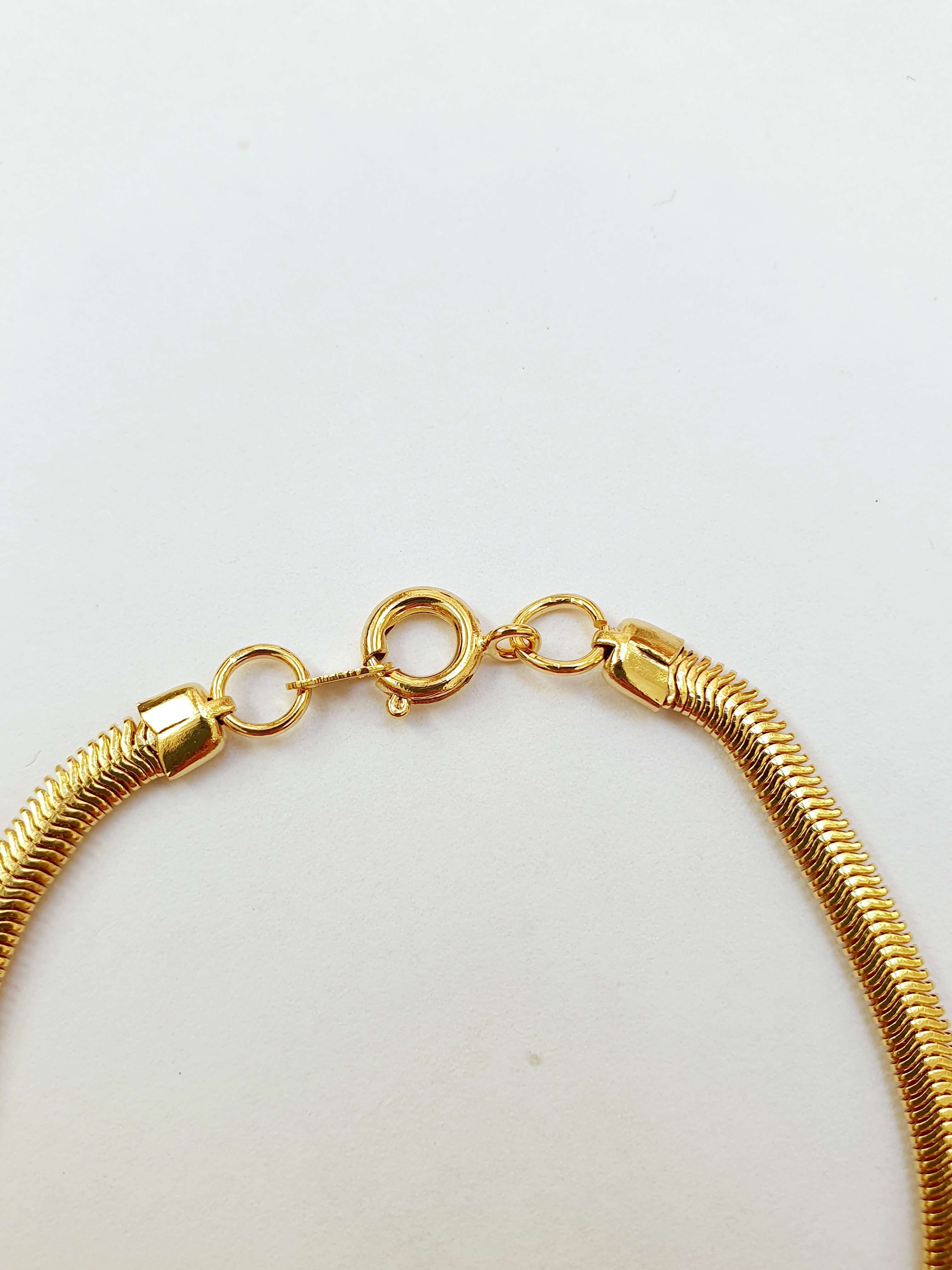 Vintage Gold Plated Herringbone Chain Bracelet - Image 4
