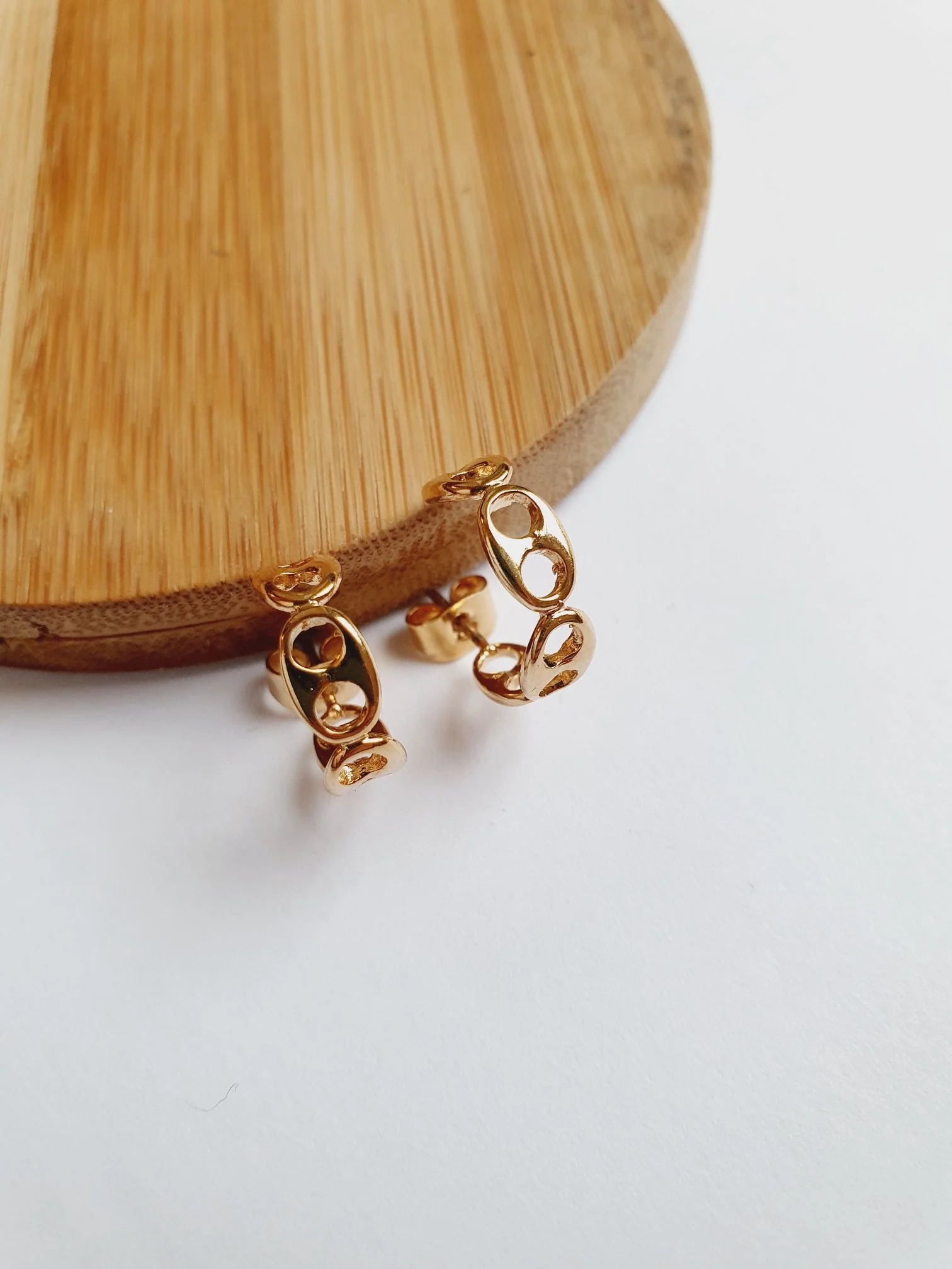 Vintage Gold Plated Hoop Earrings