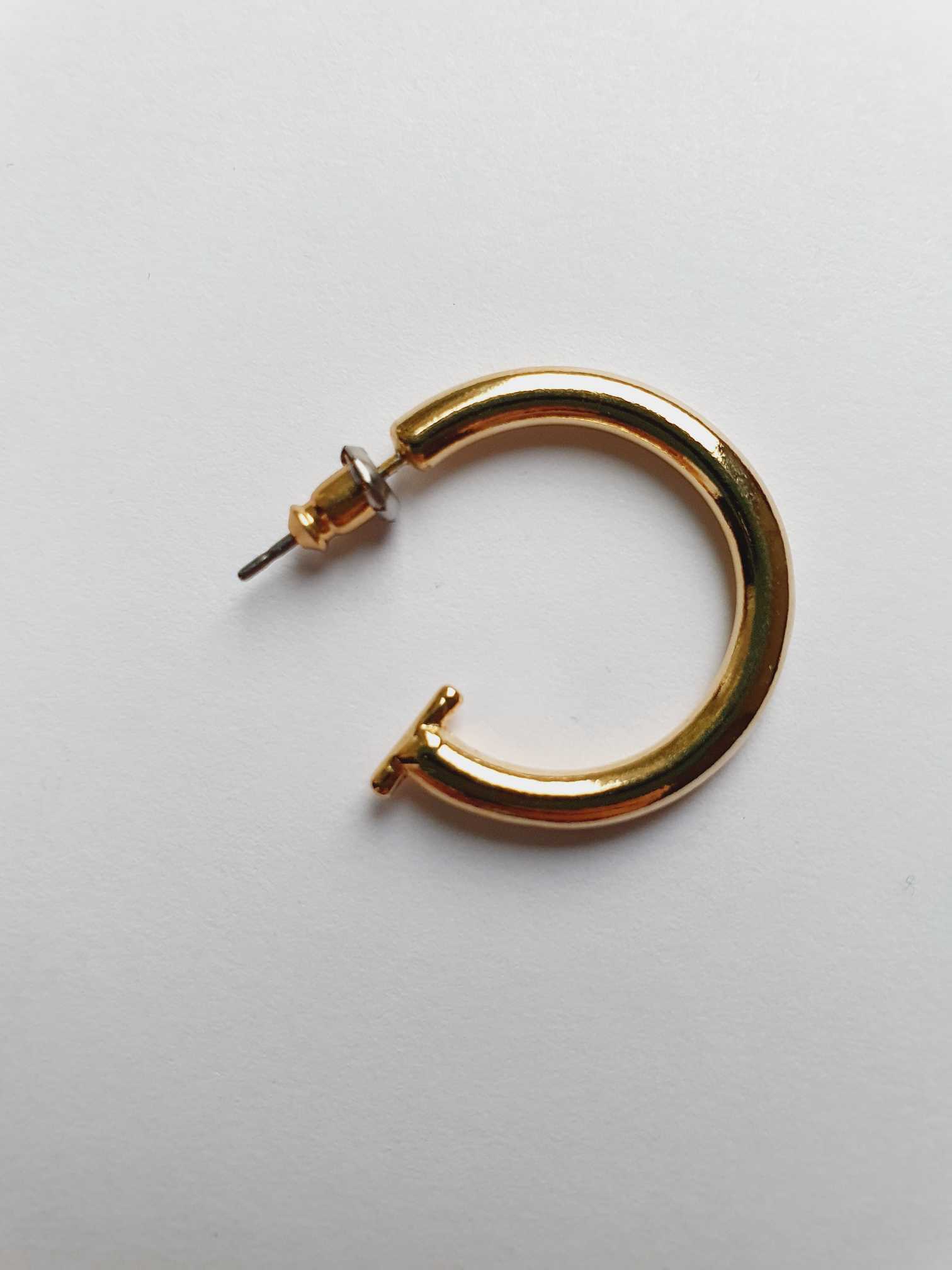 Vintage Gold Plated Hoop Earrings - Image 6