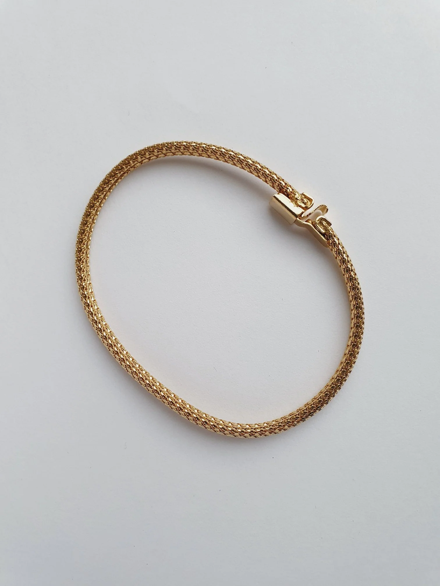 Vintage Gold Plated Mesh Bracelet - Image 2